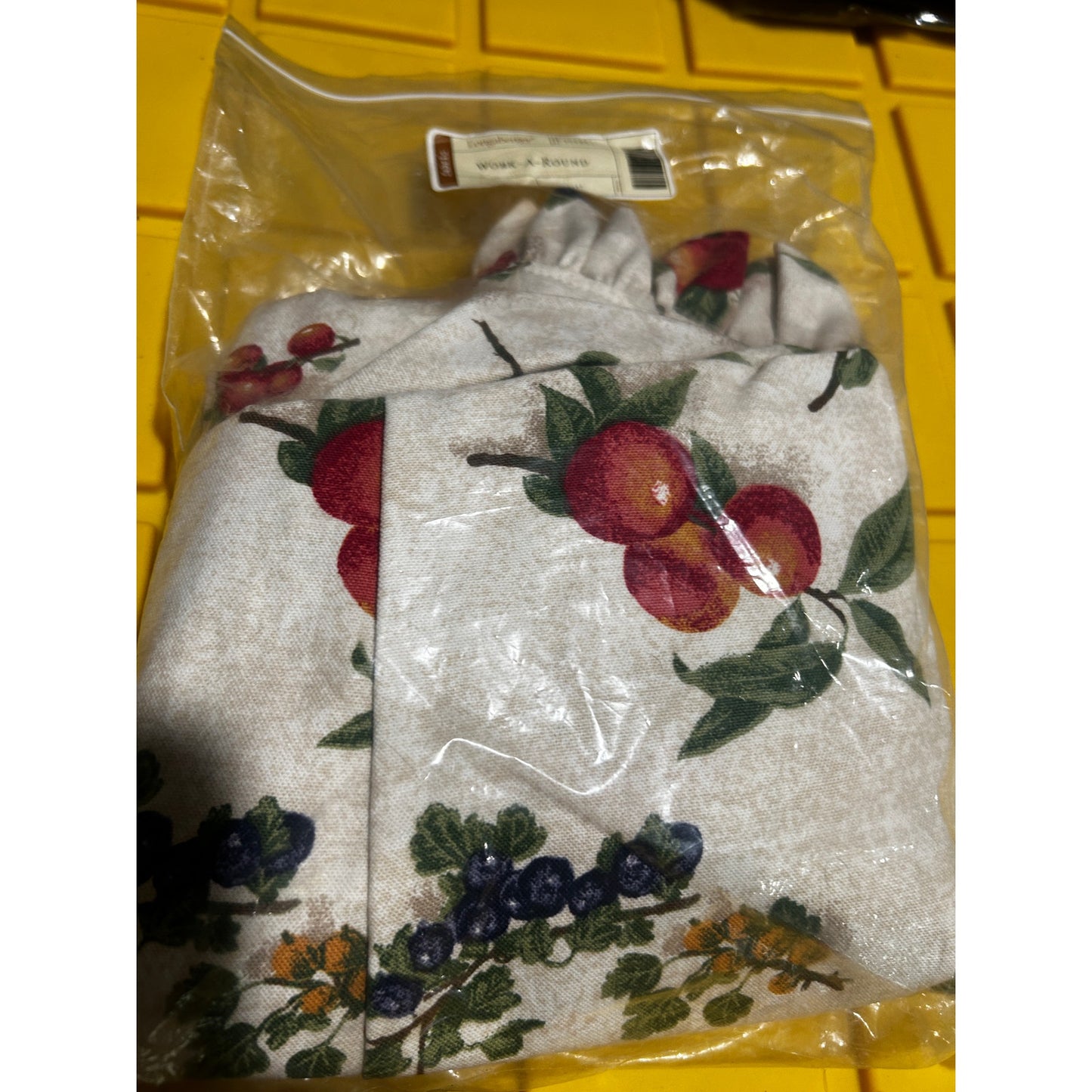 Longaberger WORK AROUND Basket Liner FRUIT MEDLEY Fabric NEW POT OF GOLD