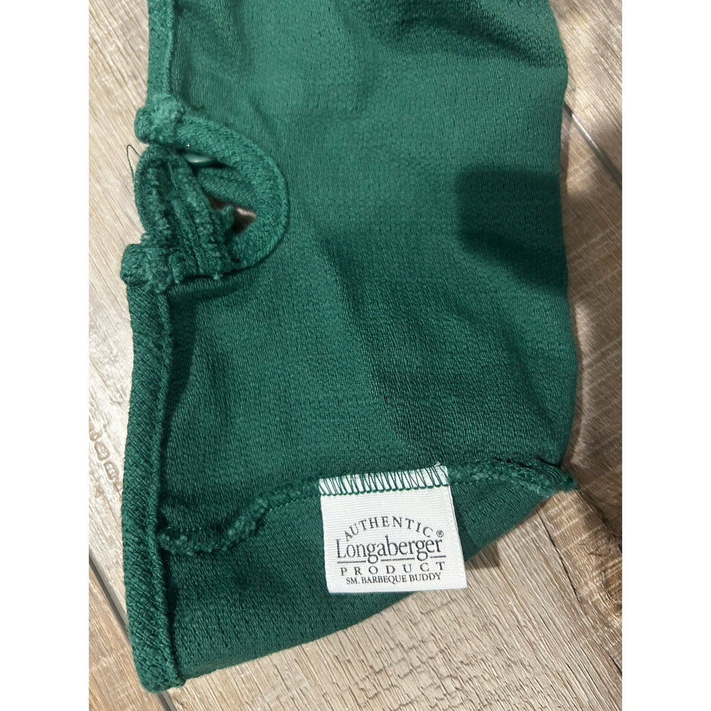 Longaberger Small BBQ Barbeque Buddy Basket Liner Ivy Green fabric