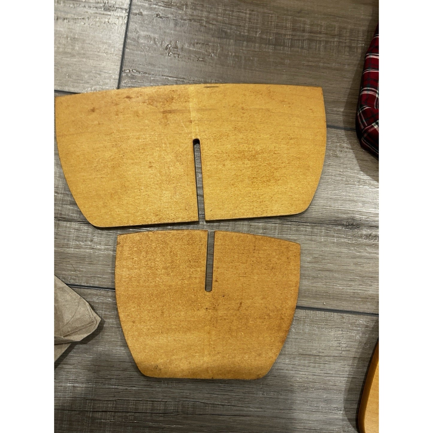 LONGABERGER 4 Way Wooden Divider Spring Basket Classic Stain