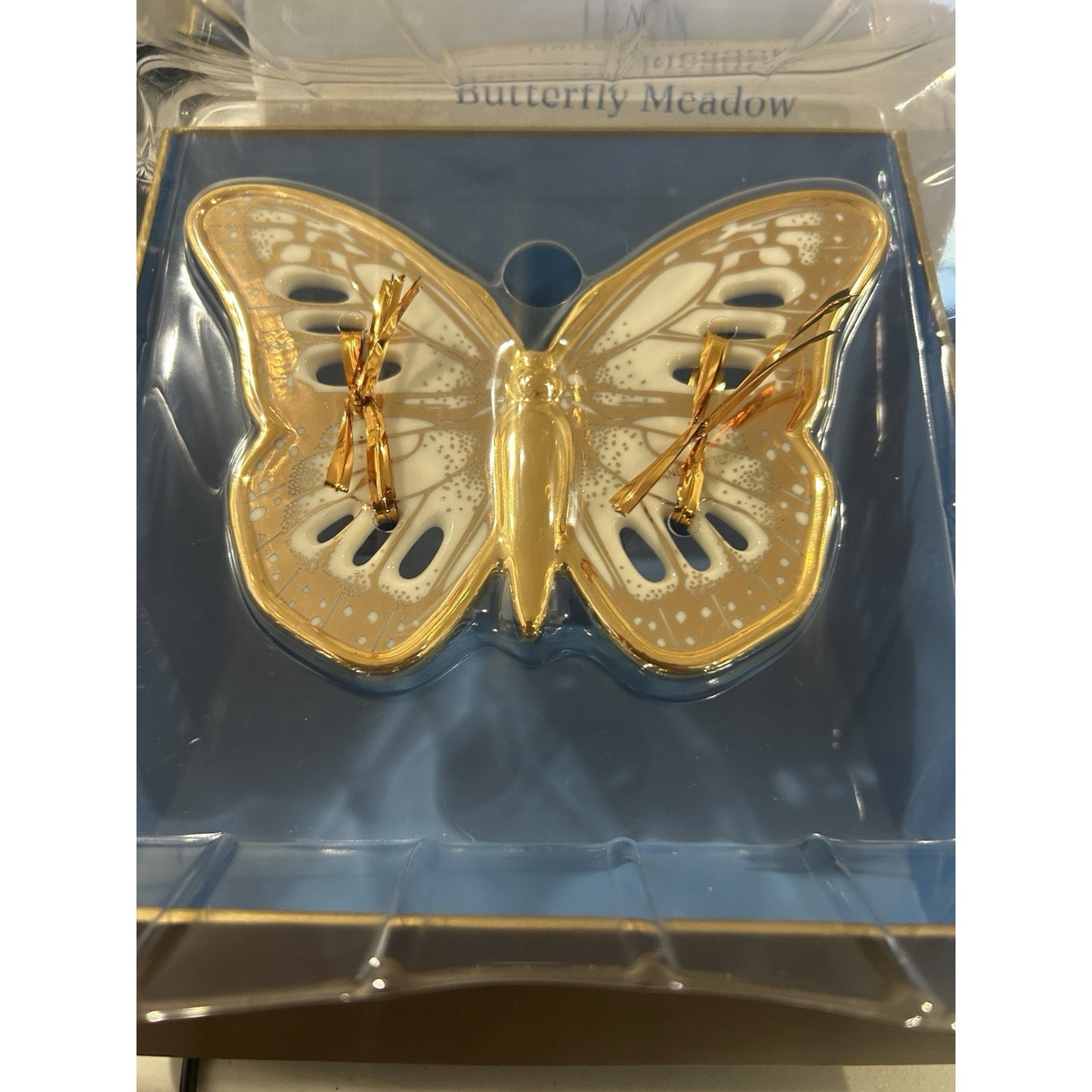 Lenox Butterfly Meadows Limited Edition Butterfly Gold Ornament In Box 5" NEW