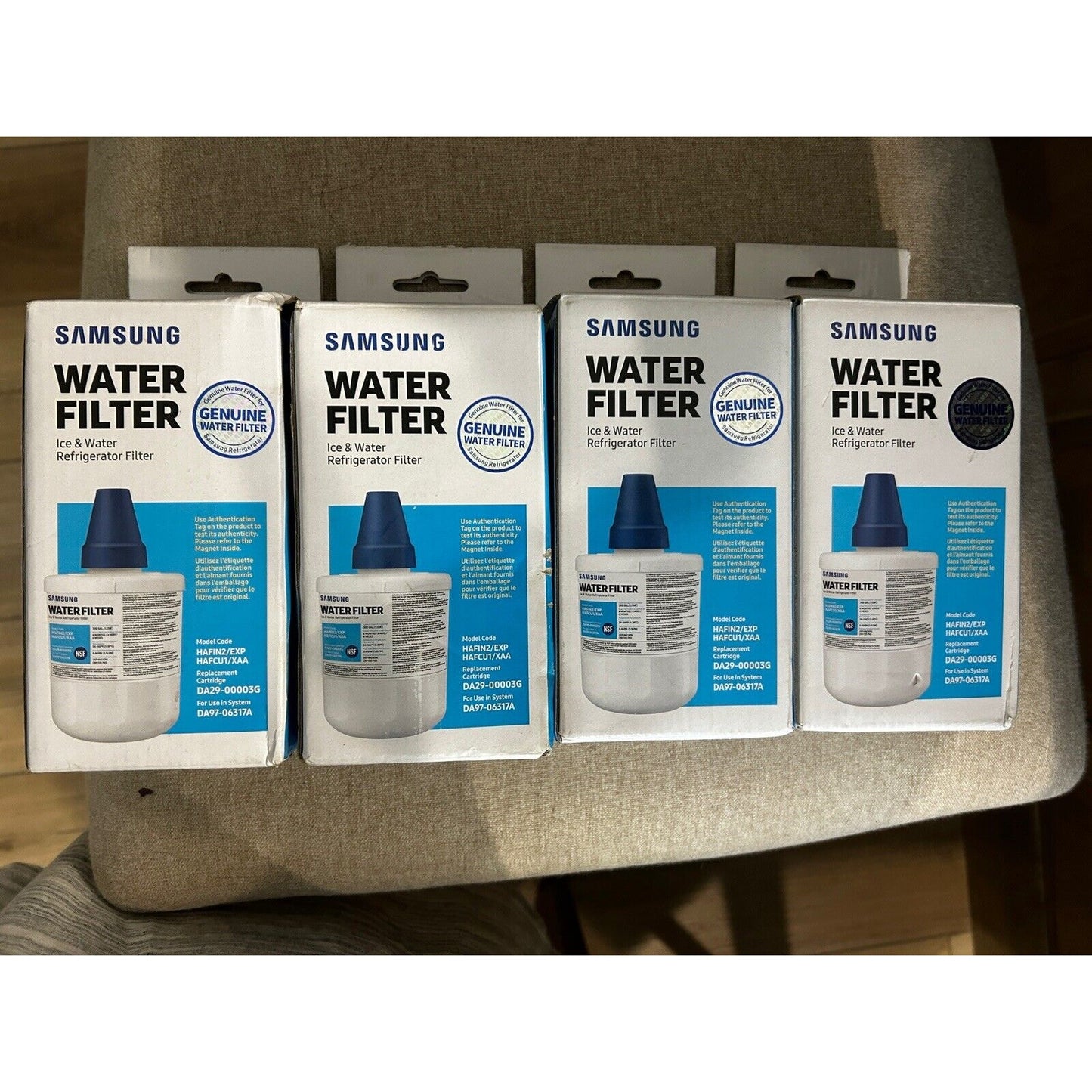 4 Pack OEM SAMSUNG Water Filter HAFIN2, HAFCU1 DA29-00003G NEW Sealed