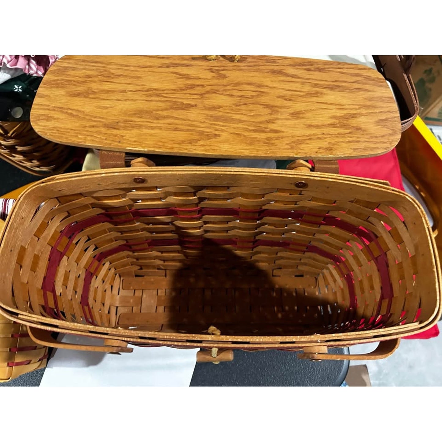 Longaberger 1994 BRANCH ADVISOR AWARD Basket Red weaves
