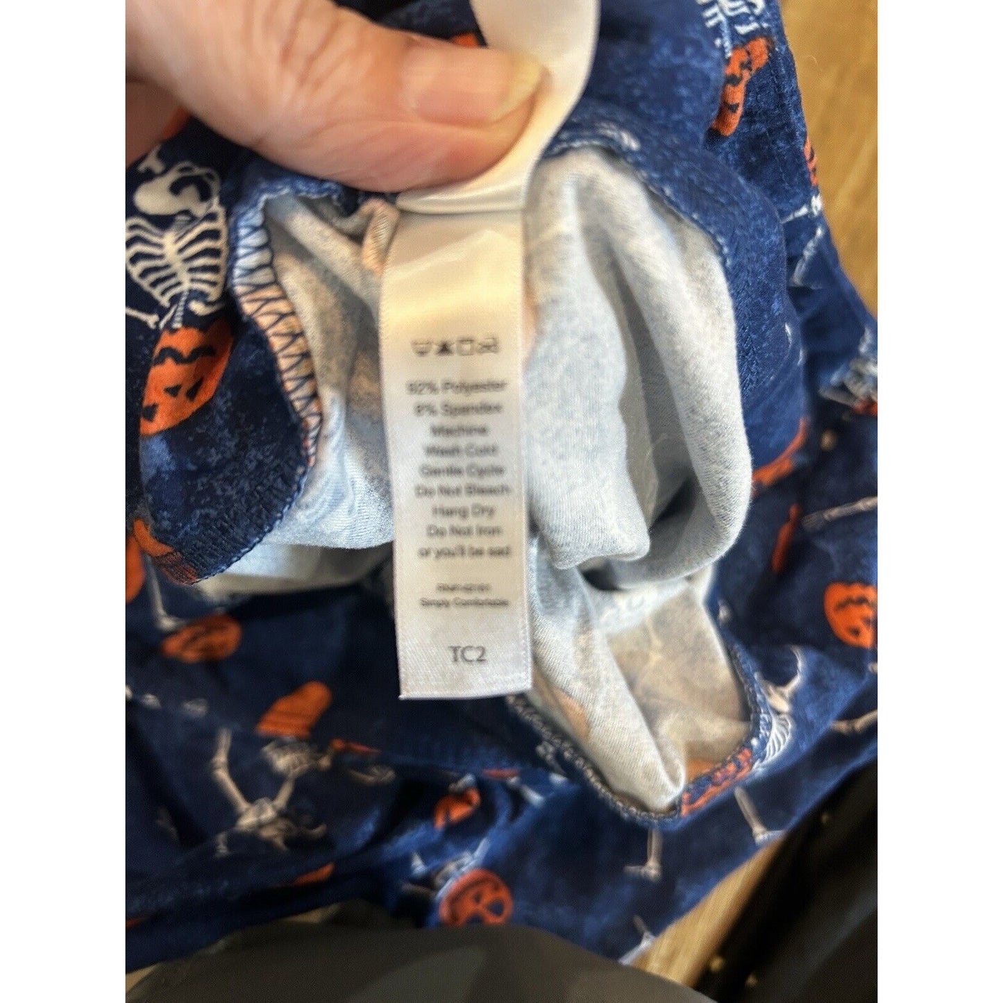 Lularoe Halloween Leggings Tall & Curvy TC2 Pumpkin Skeleton Skull Bone blue NEW