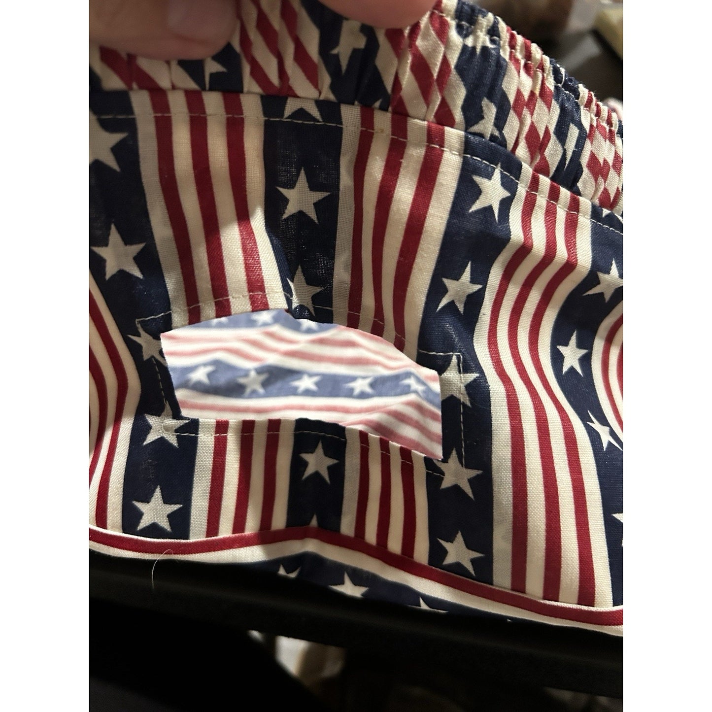 Longaberger Large SERVING TRAY All American Liner Stars Spangled Stripes