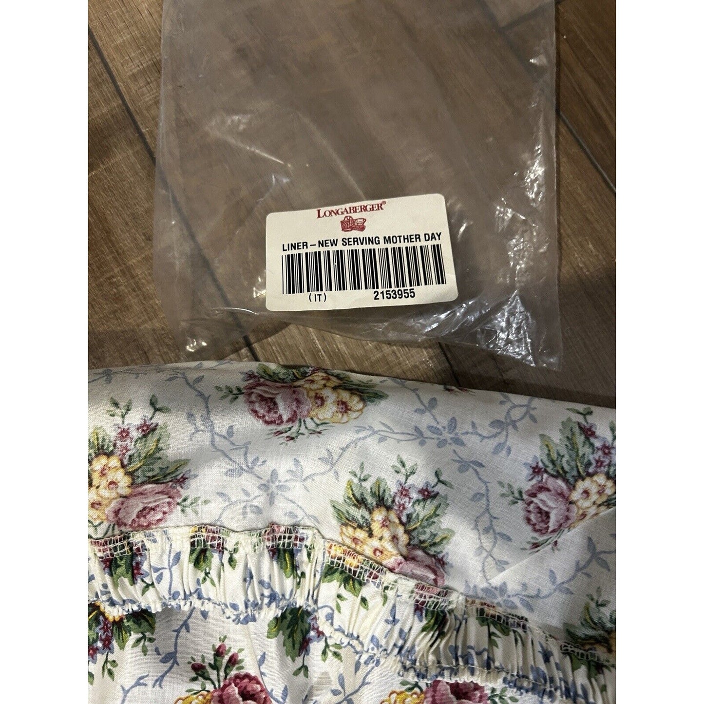 Longaberger Mother's Day HOSTESS LARGE SERVING TRAY Liner NEW Over Edge Cutouts