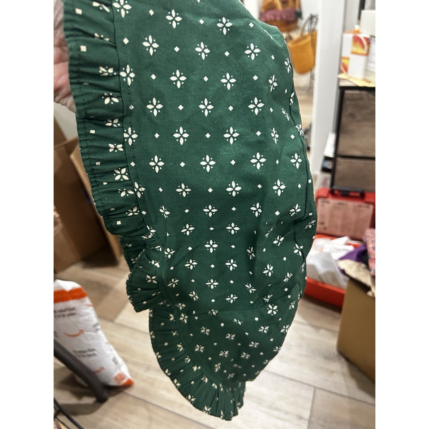 Longaberger 14" Generations Basket Liner Heritage Green fabric