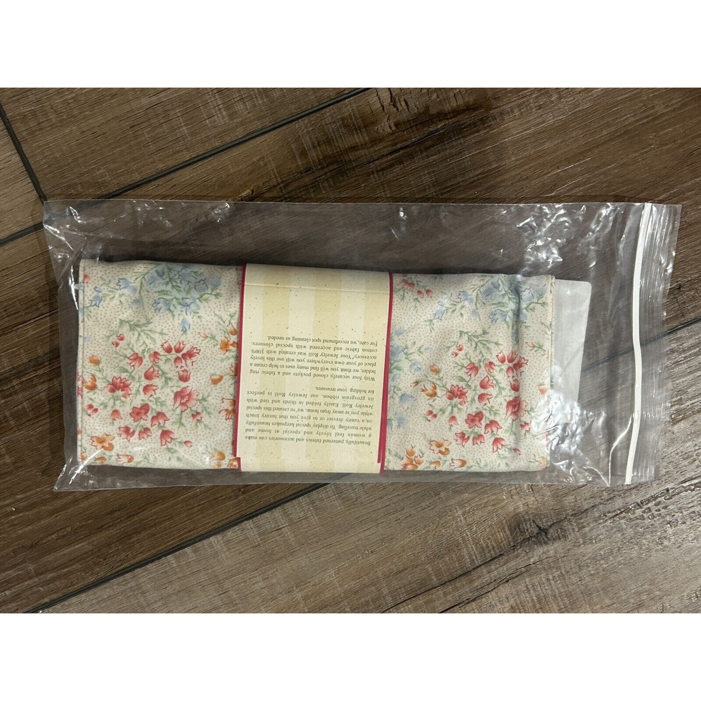 Longaberger Vintage Blossoms Floral Fabric Jewelry Roll NEW 2409156