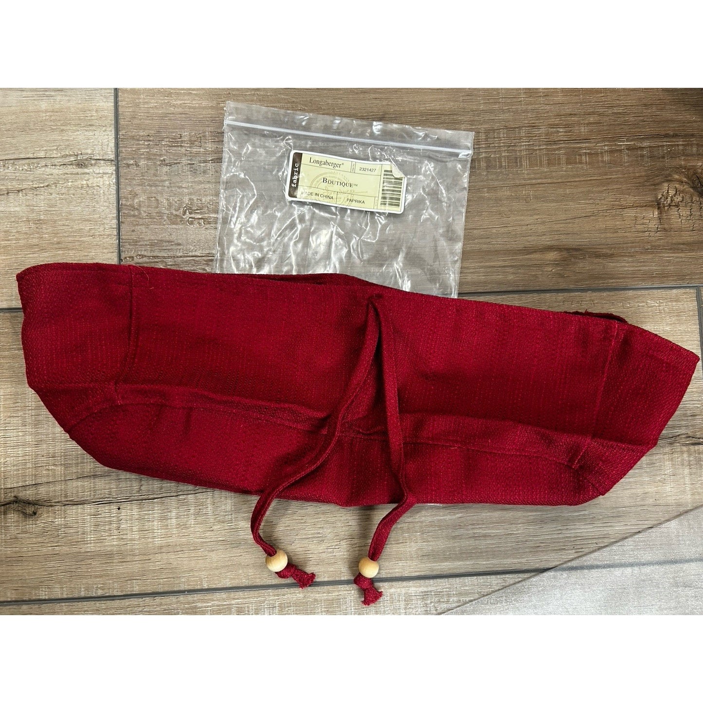 Longaberger Scalloped Boutique Basket Liner - Paprika Red NEW