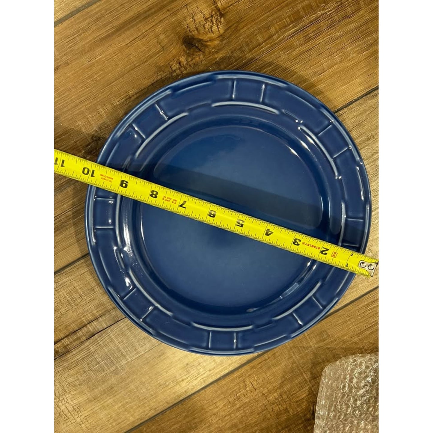 Longaberger 10" Dinner Plate Cornflower Blue Pottery USA