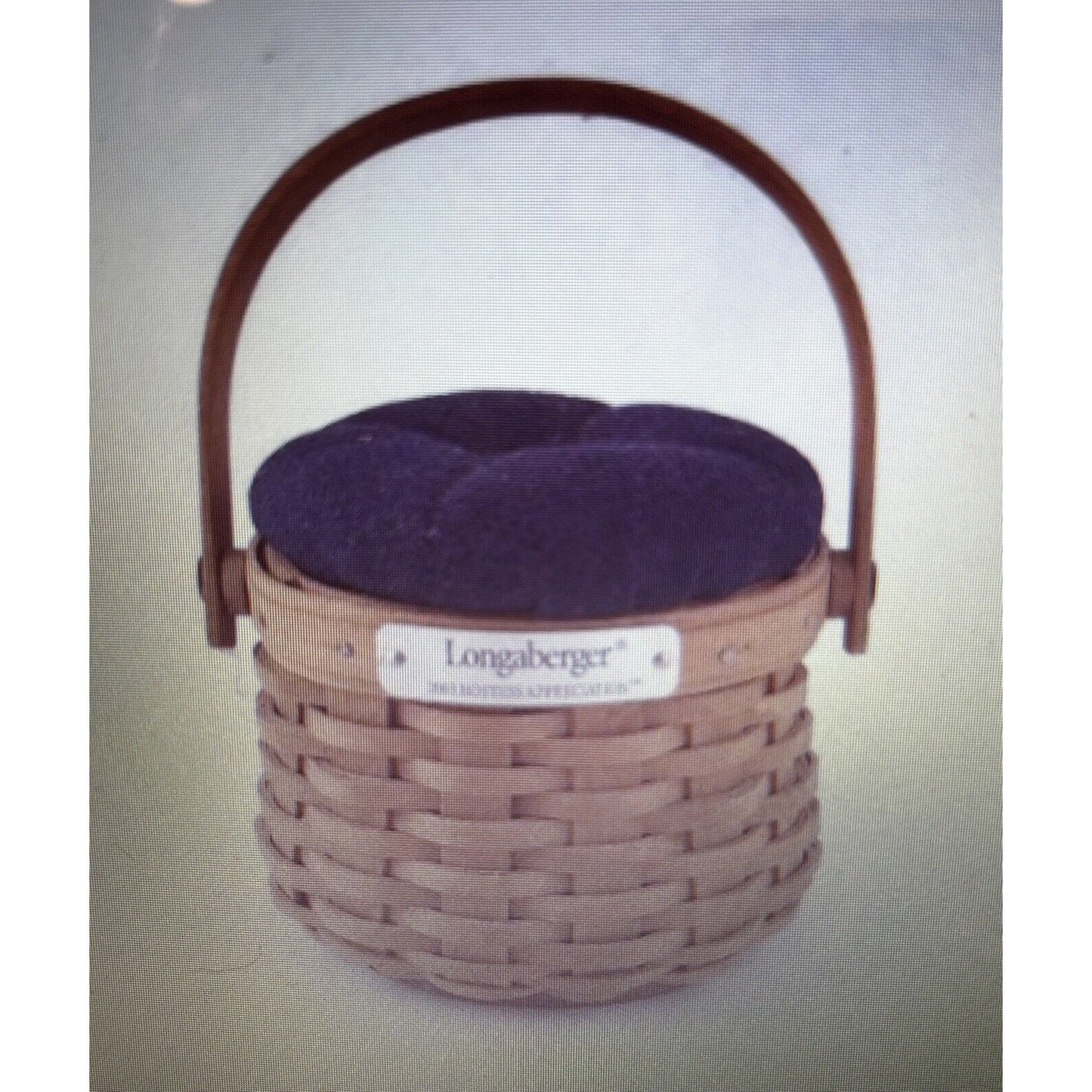 Longaberger 2003 Hostess Appreciation Basket PIN CUSHION LID Butternut Yellow