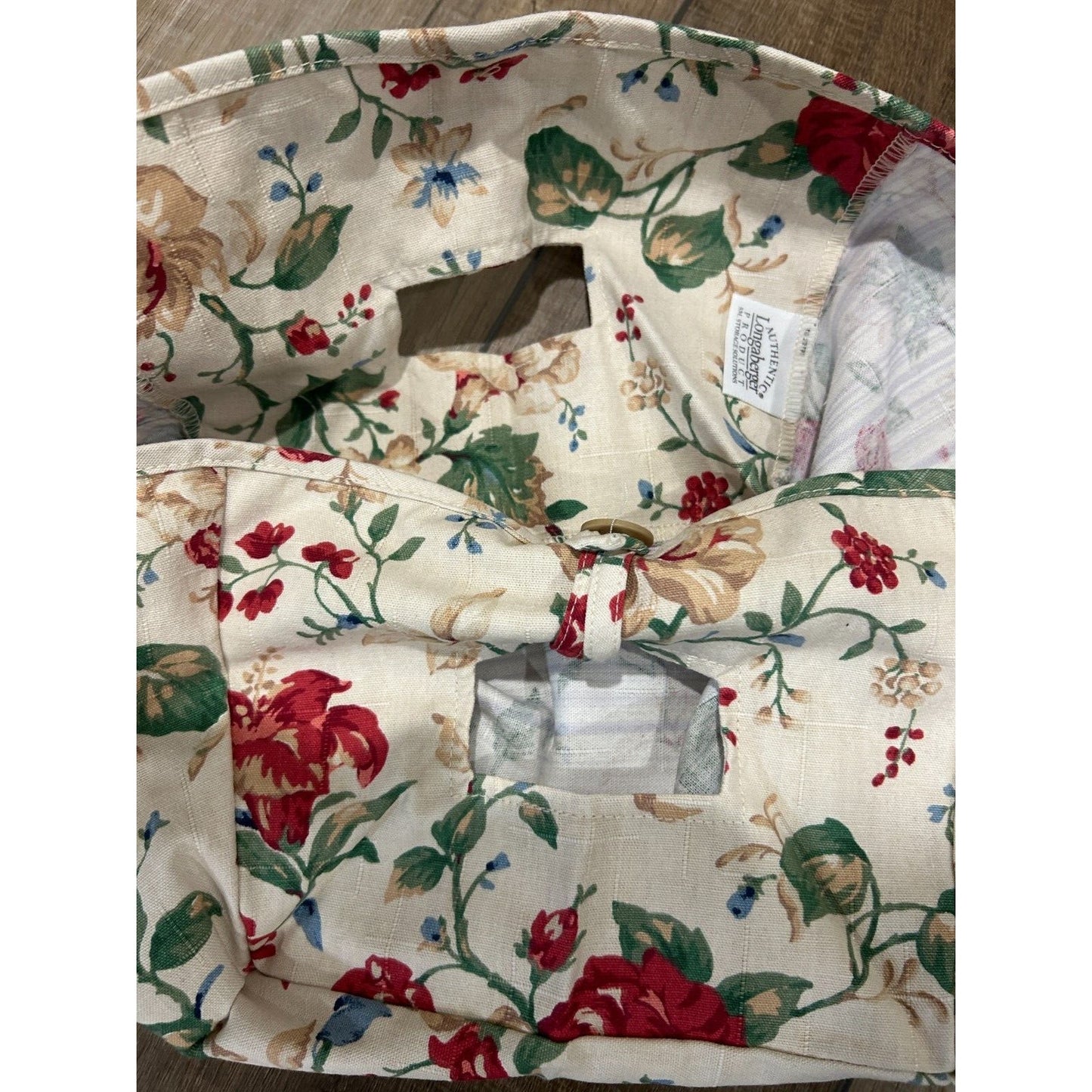 Longaberger Small Storage Solutions Basket Liner - Heirloom Floral Roses