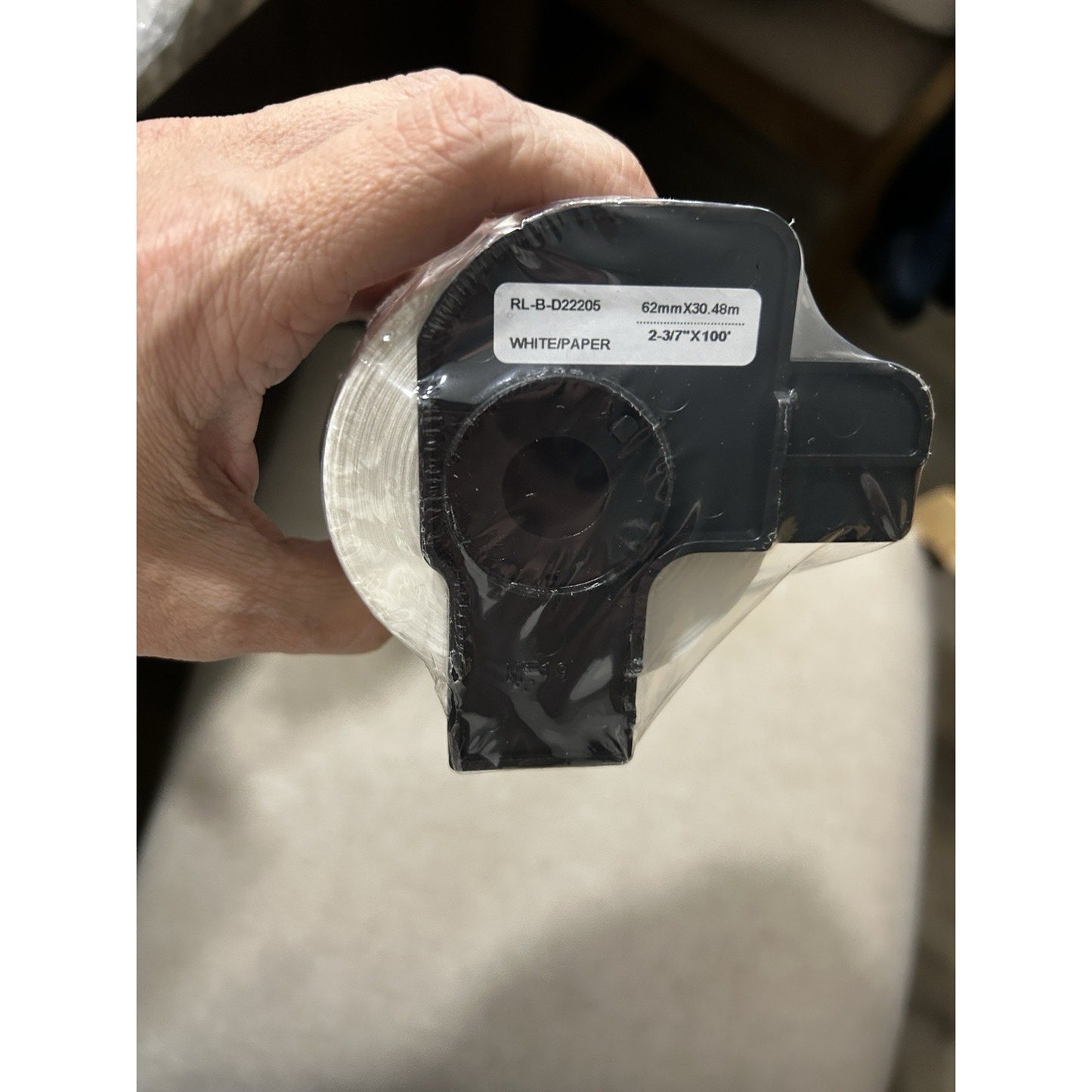 5 ROLLS Continuous Labels compatible with 2205 BROTHER printer Cartridges