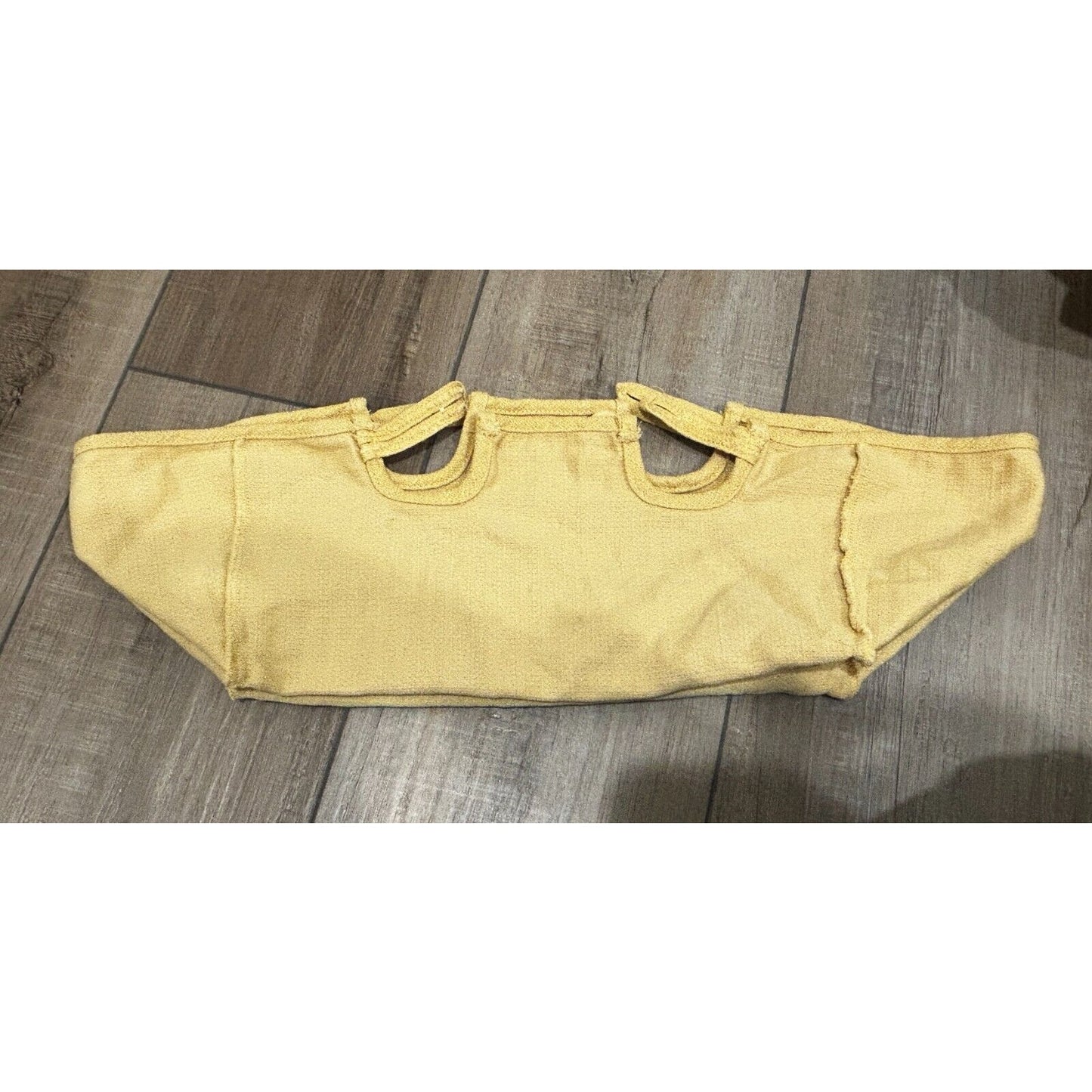 Longaberger Small Gathering Basket Liner Butternut Yellow Rectangle Two-Handle