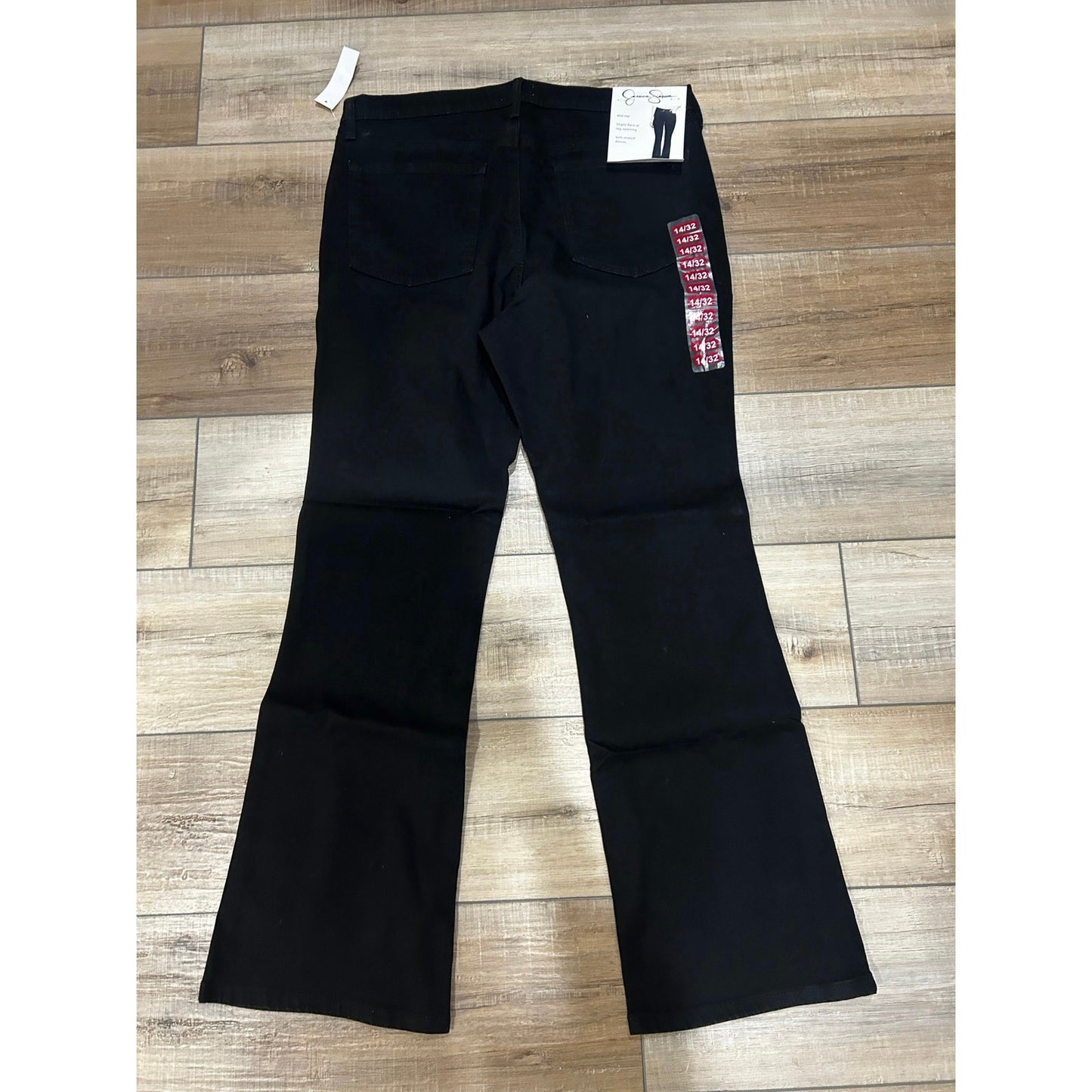 Jessica Simpson Ladies Bootcut Jean Women’s Size 14 / 32 Black NEW Stretch