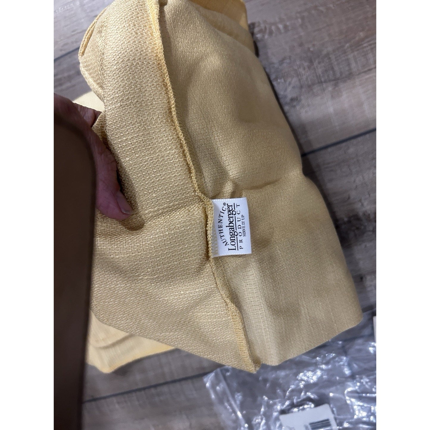 Longaberger SERVE IT UP! Basket Liner BUTTERNUT yellow NEW serving tray