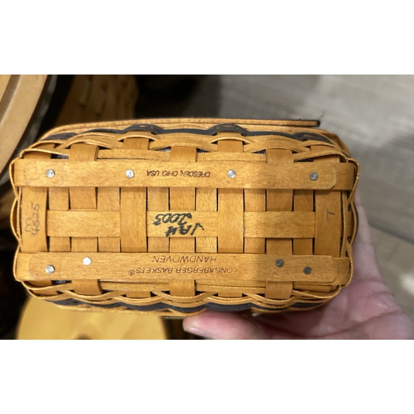 Longaberger JW Collection 2003 miniature Easter basket Combo