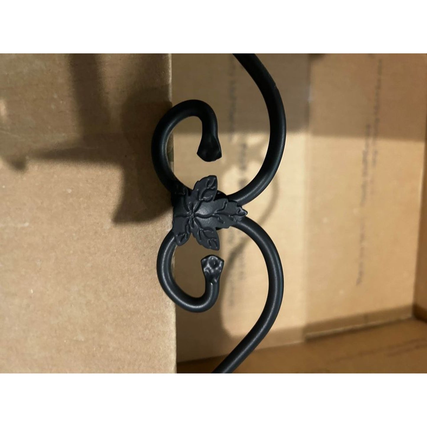 Longaberger Foundry Wrought Iron Envelope Basket Rack with 3 Hooks Made in USA