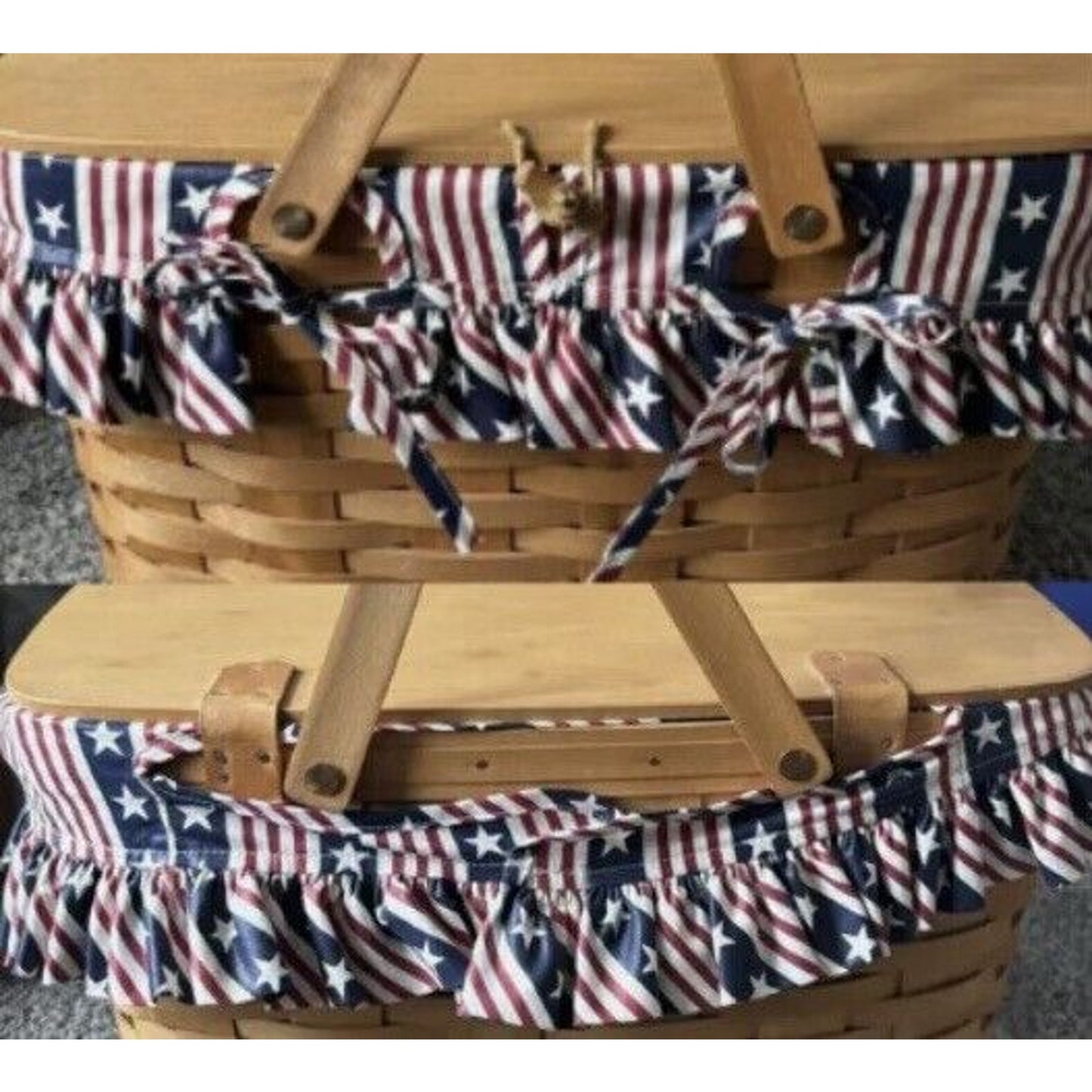 Longaberger Large Picnic Liner - All American Stars & Stripes NEW