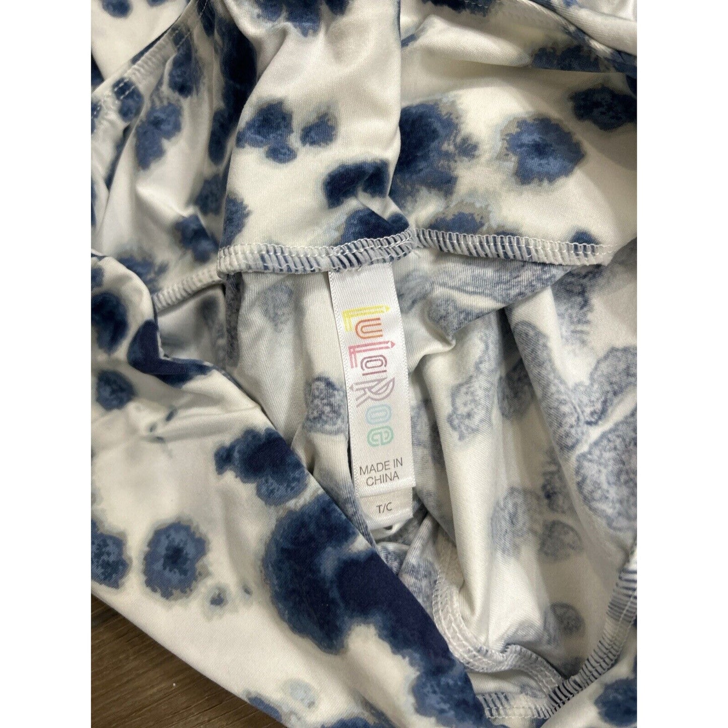 Lularoe tc leggings Blue Geode tie dye white NEW