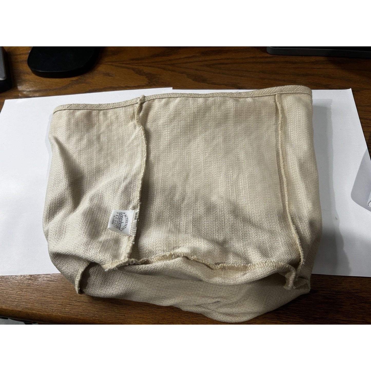 Longaberger XL CANISTER Extra Large Basket Liner Oatmeal tan fabric