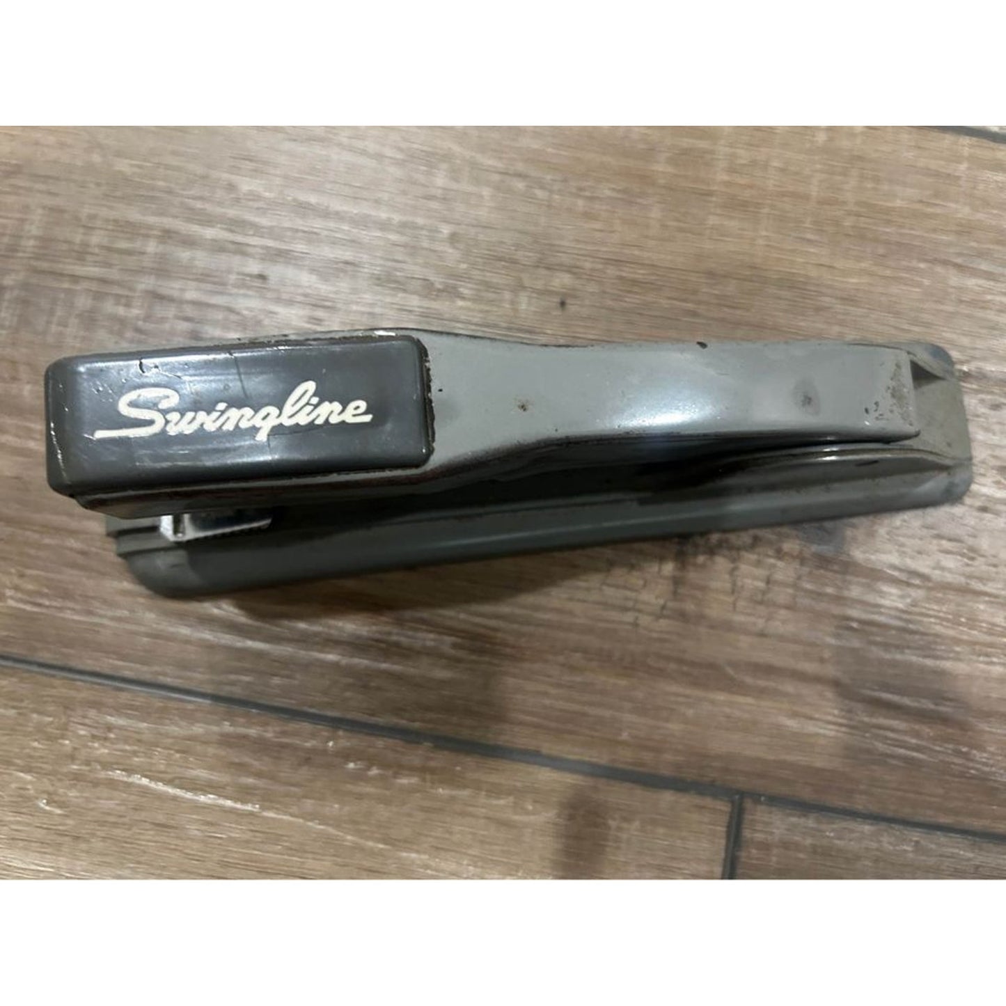 Vintage SWINGLINE #27 Desk Stapler Gray Mid Century Art Deco Works great