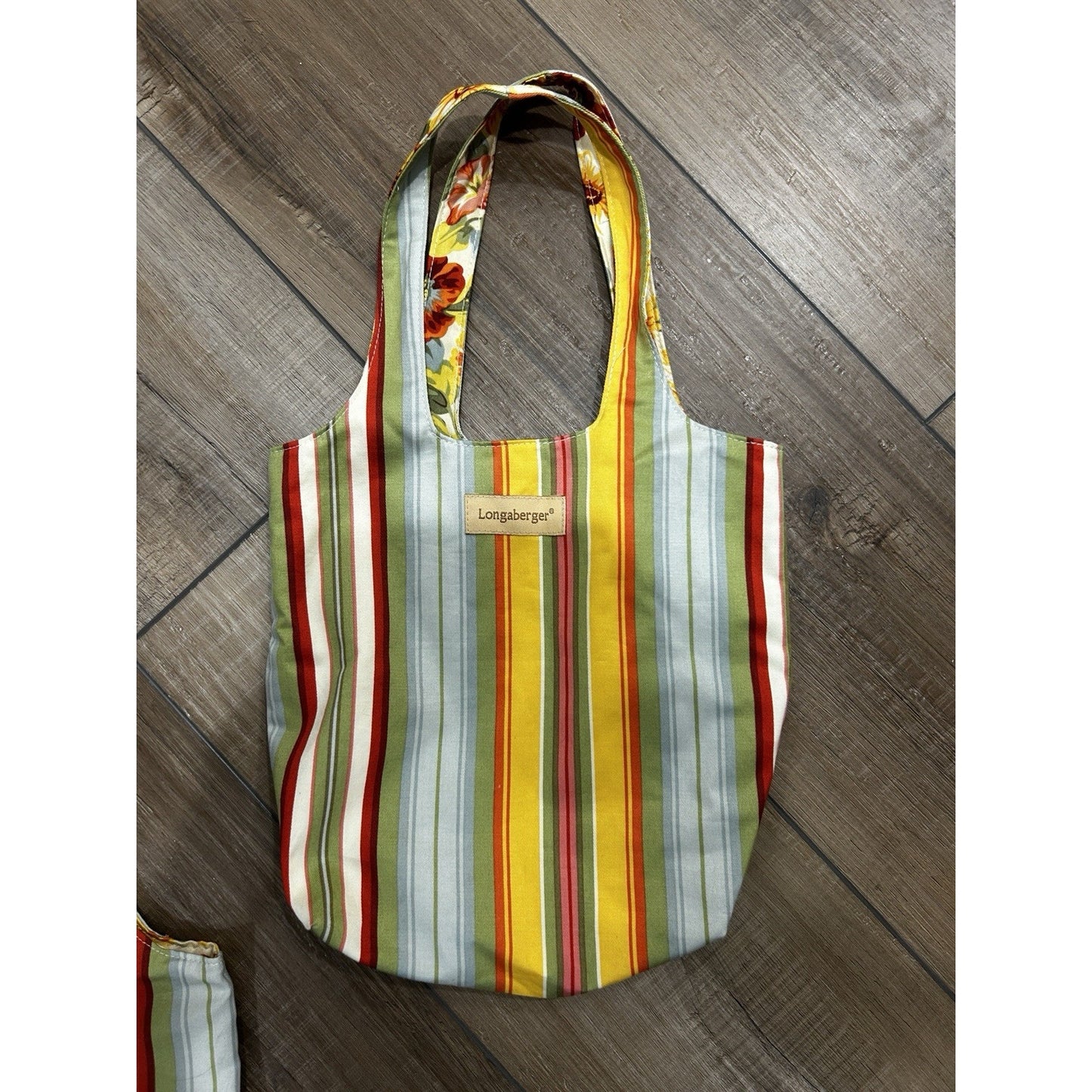 Longaberger Baskets Sunflower Reversible Tote Bag purse New