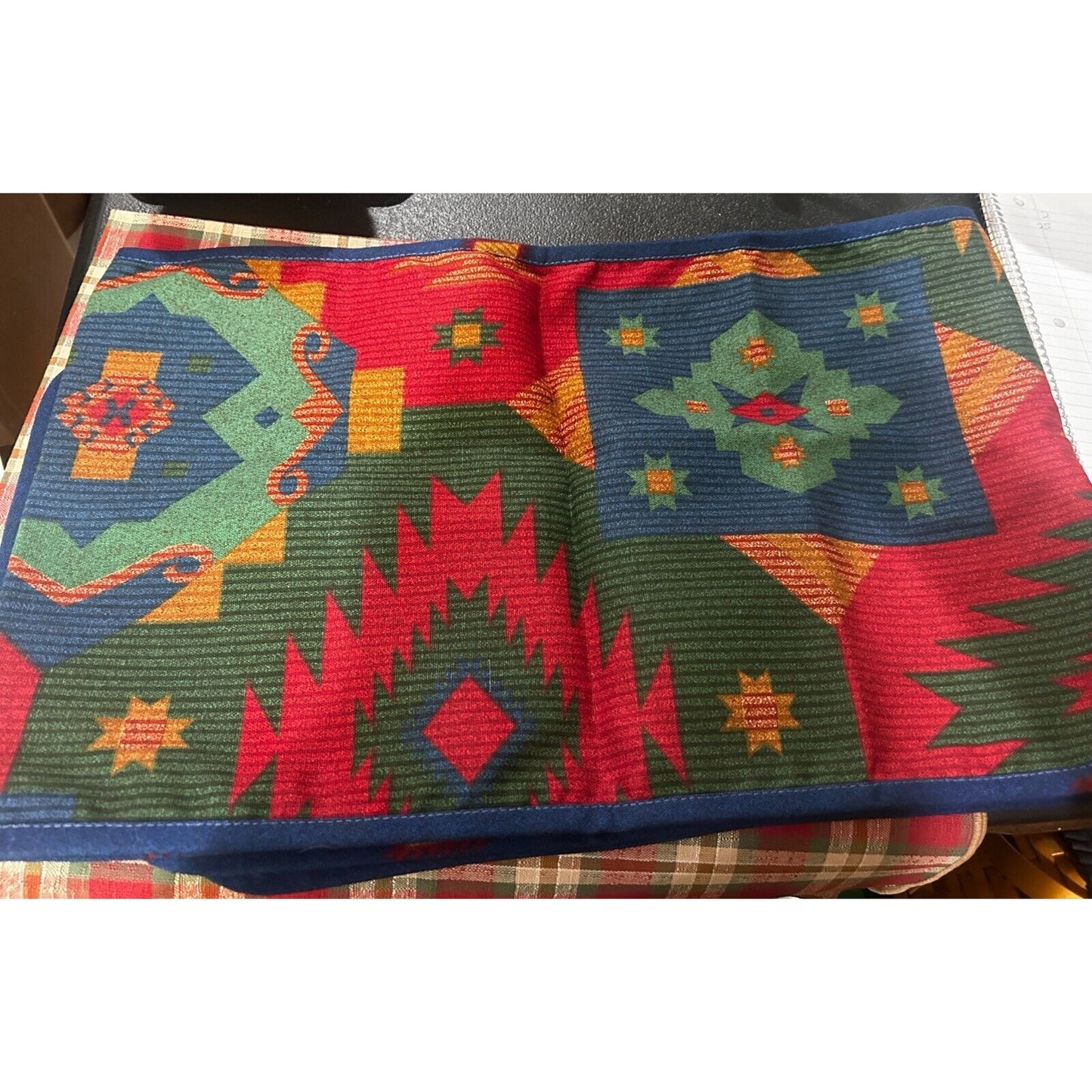 Longaberger SUNSET Reversible TABLE RUNNER AZTEC FABRIC