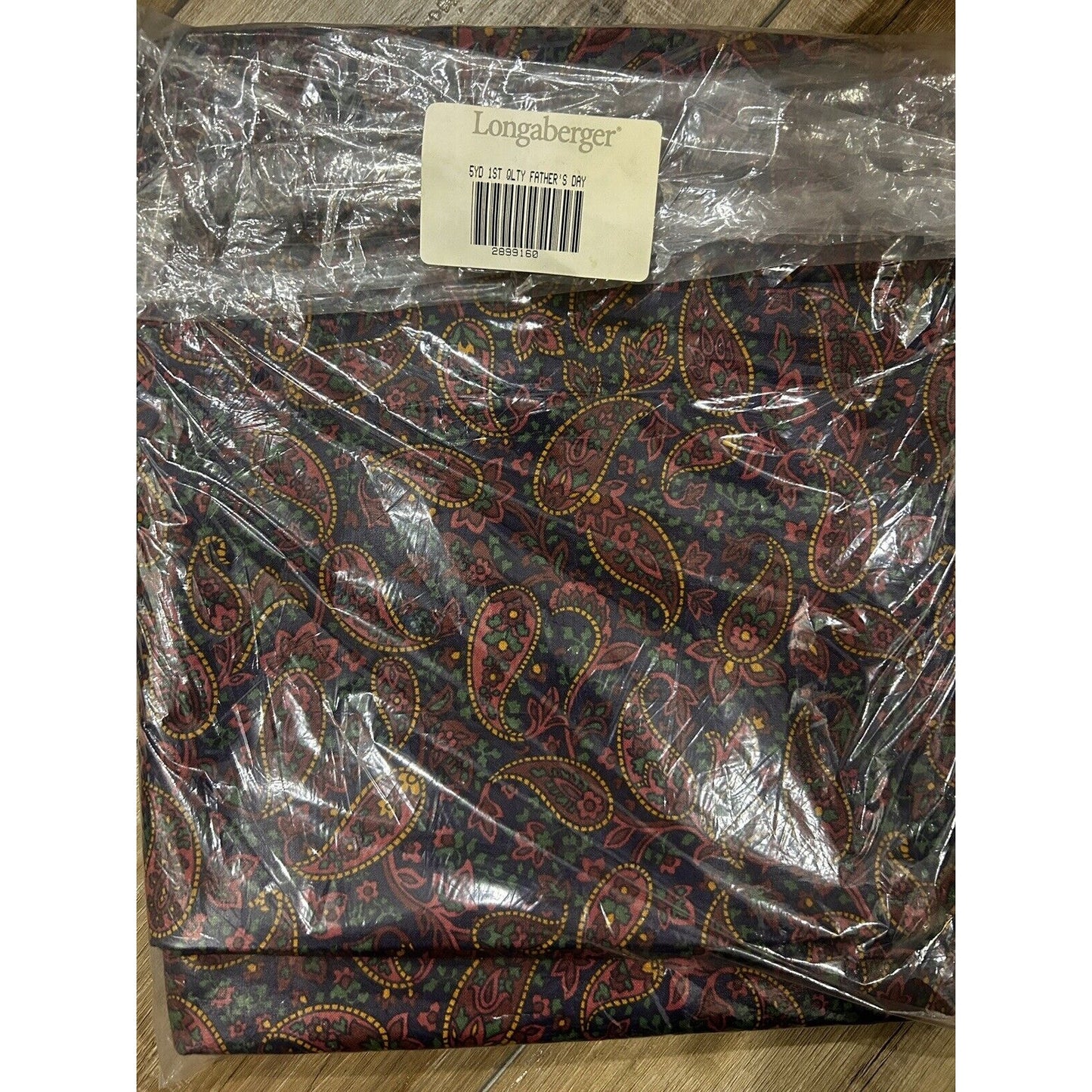 Longaberger Baskets Father's Day Bulk Fabric Paisley 5 Yard Bolt NEW 1st Quality