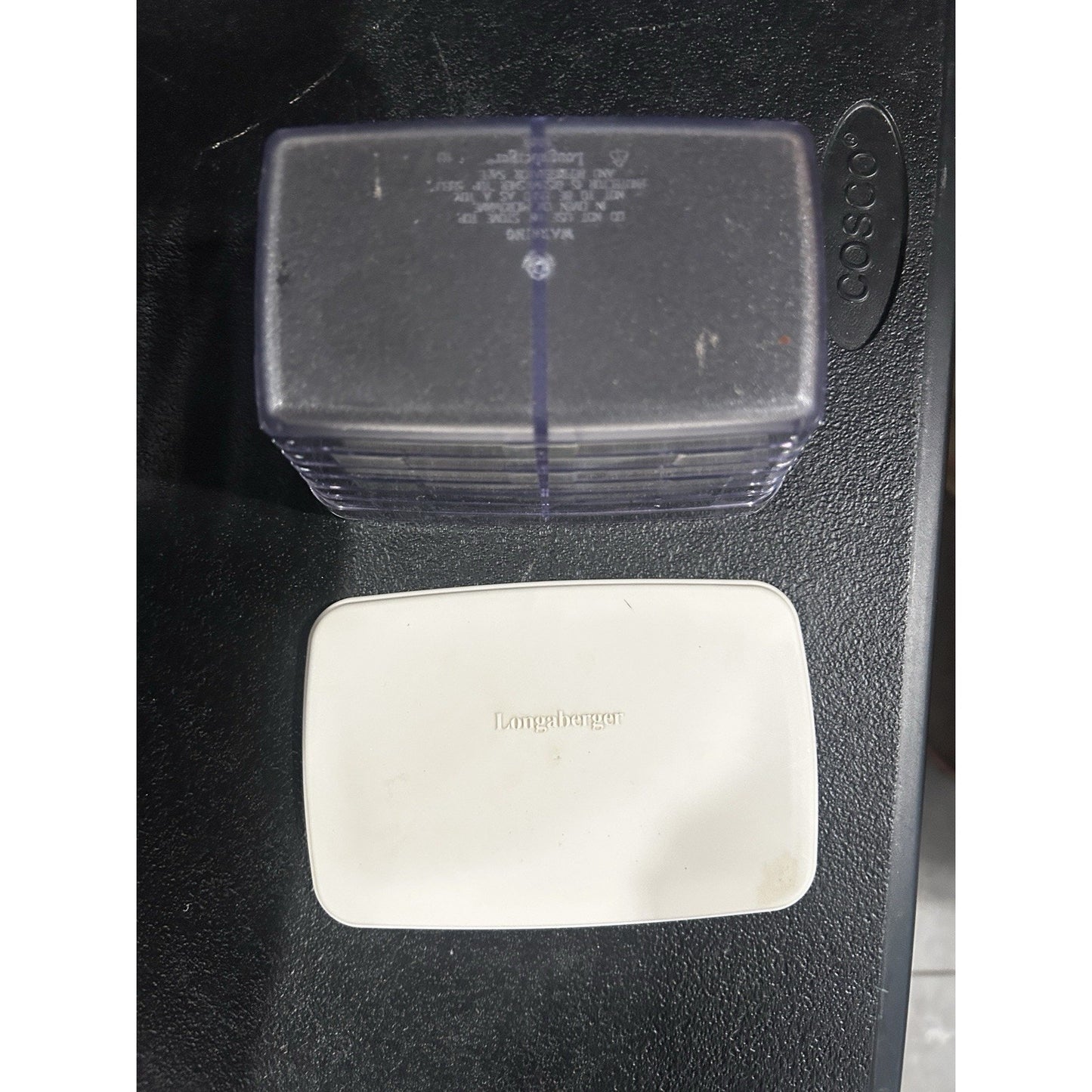 Longaberger Tea Basket Hard Plastic Divided Protector & Lid