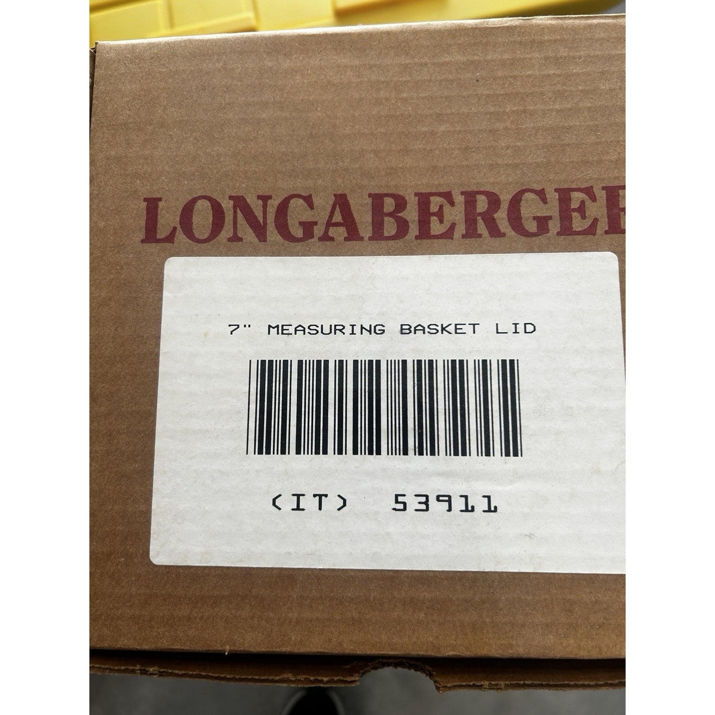 Longaberger WoodCraft Lid Medium Fruit or 7" Measuring Basket NEW CLASSIC STAIN