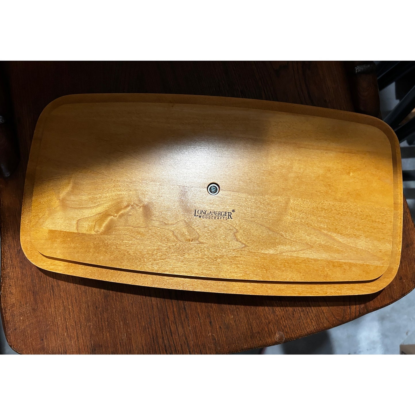 Longaberger Bread / Vanity basket lid Woodcrafts classic stain