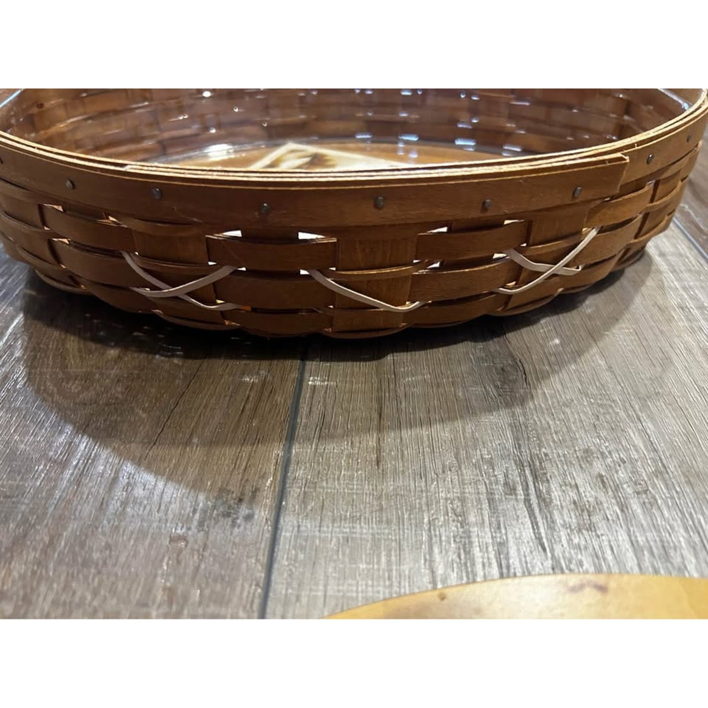 Longaberger Super Bowl XLIV football basket with lid & protector