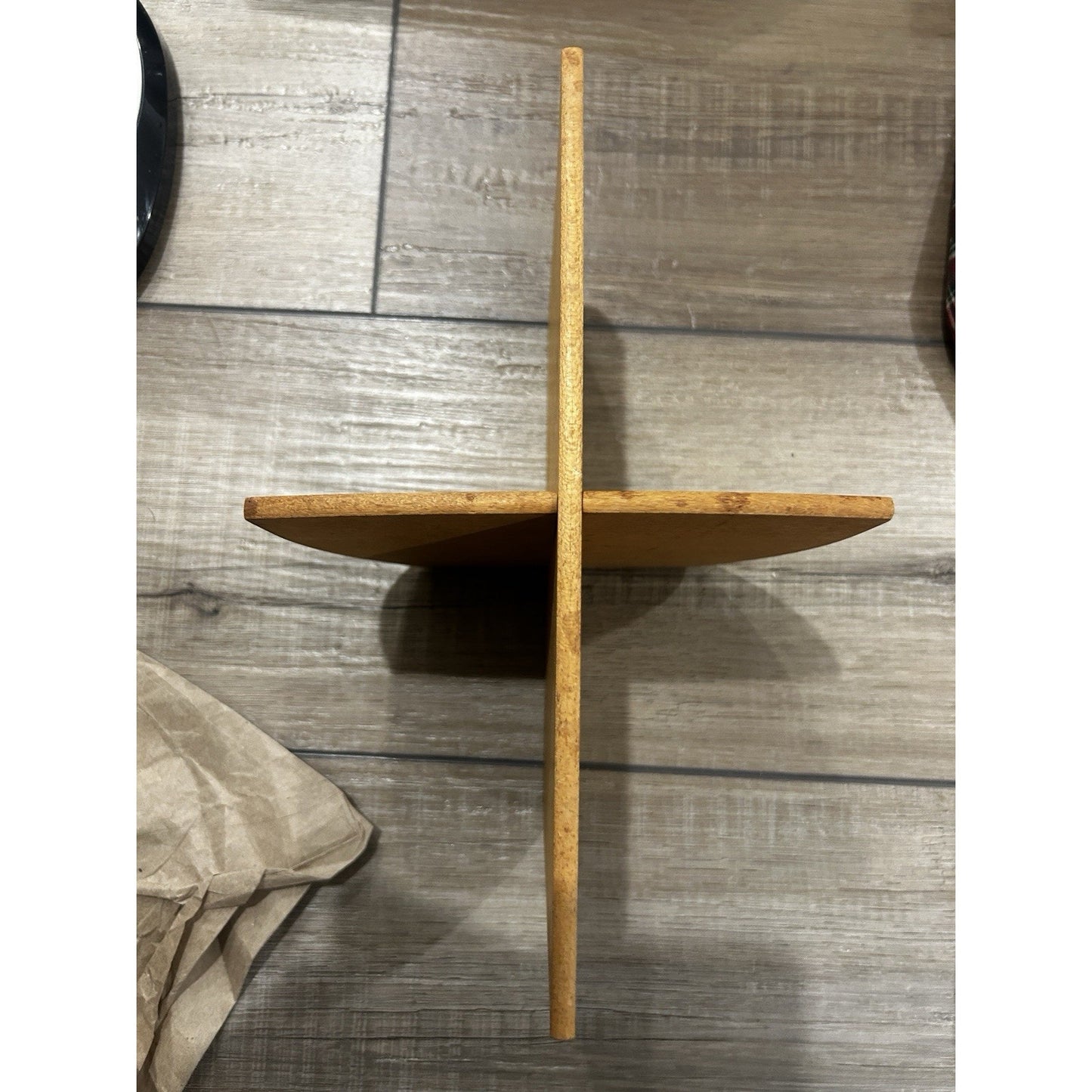 LONGABERGER 4 Way Wooden Divider Spring Basket Classic Stain