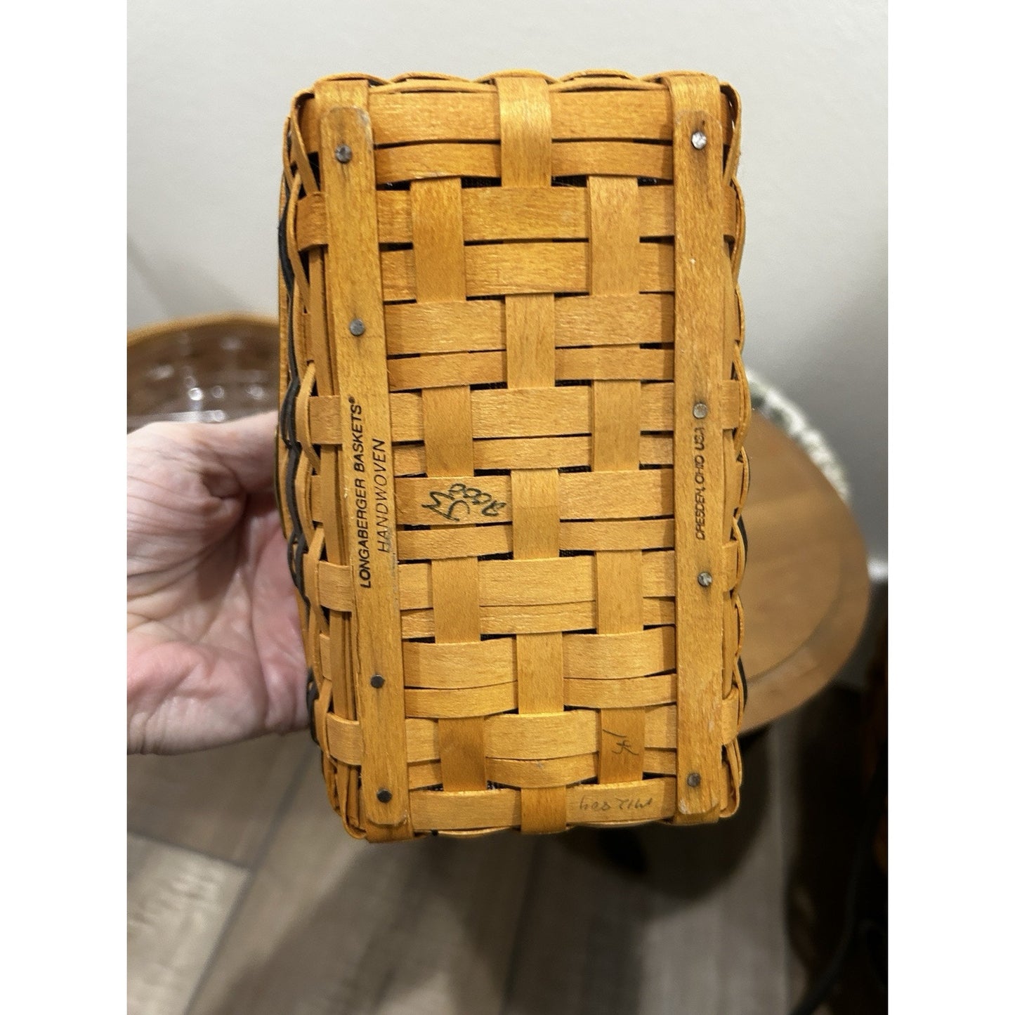 Longaberger 1998 JW Miniature Gathering Basket Protector & Liner