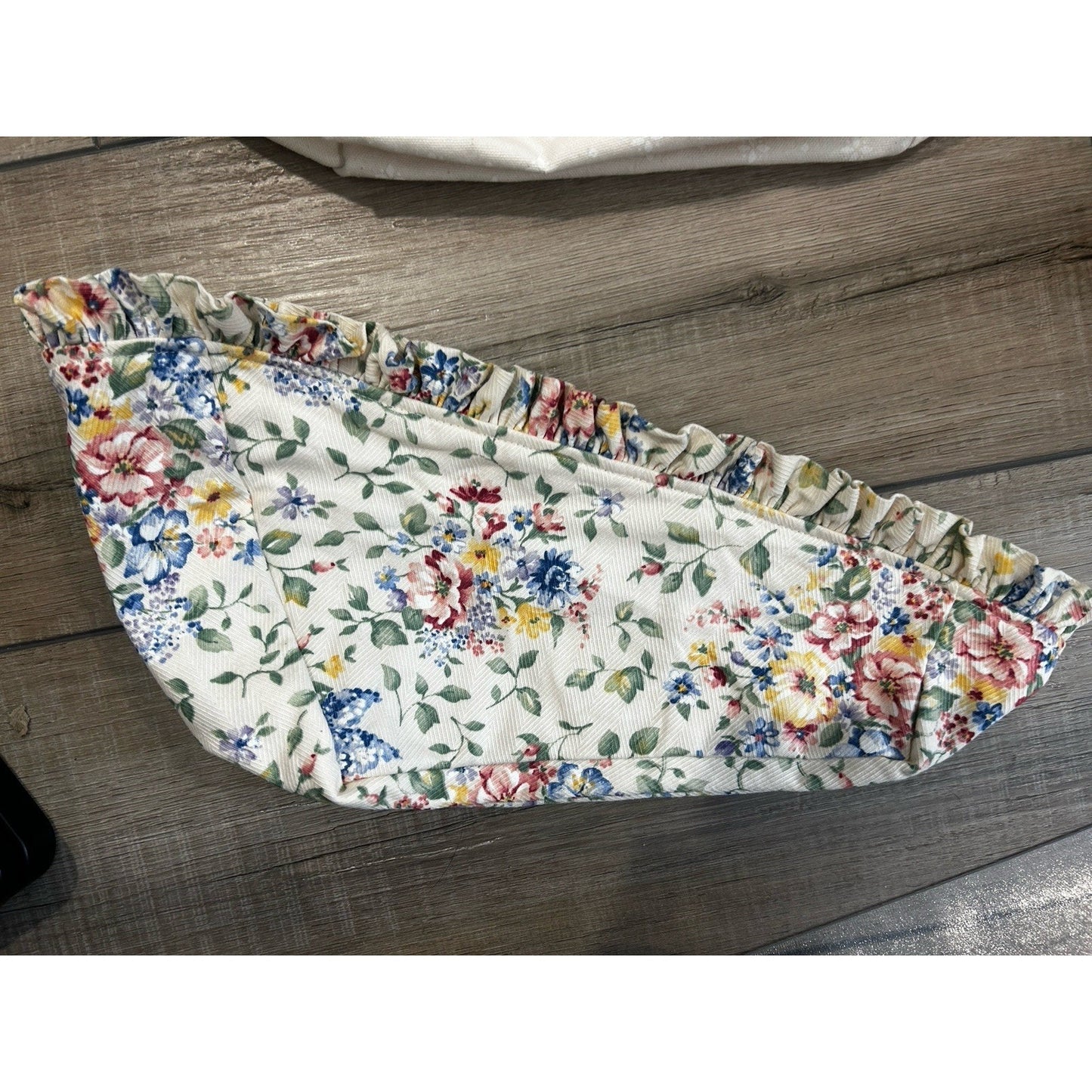 Longaberger Basket MEDIUM VEGETABLE Liner SPRING FLORAL fabric SU