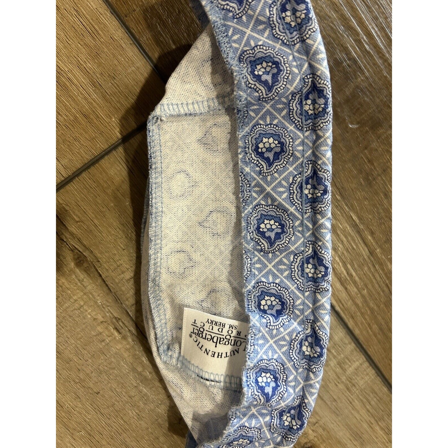 Longaberger SMALL BERRY Basket Liner Provencial Paisley Blue