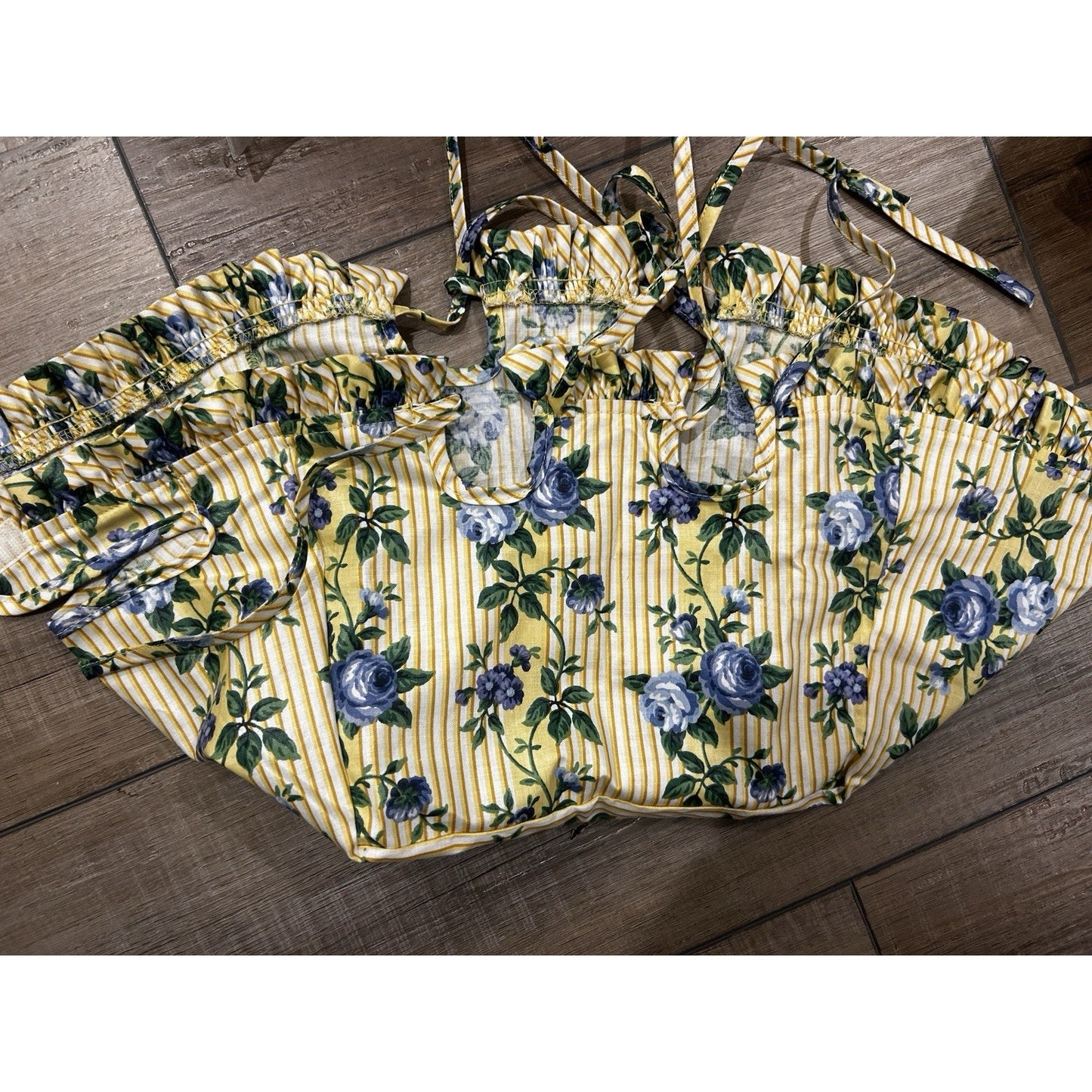 Longaberger SMALL PICNIC Basket Liner - Trellis Rose Yellow