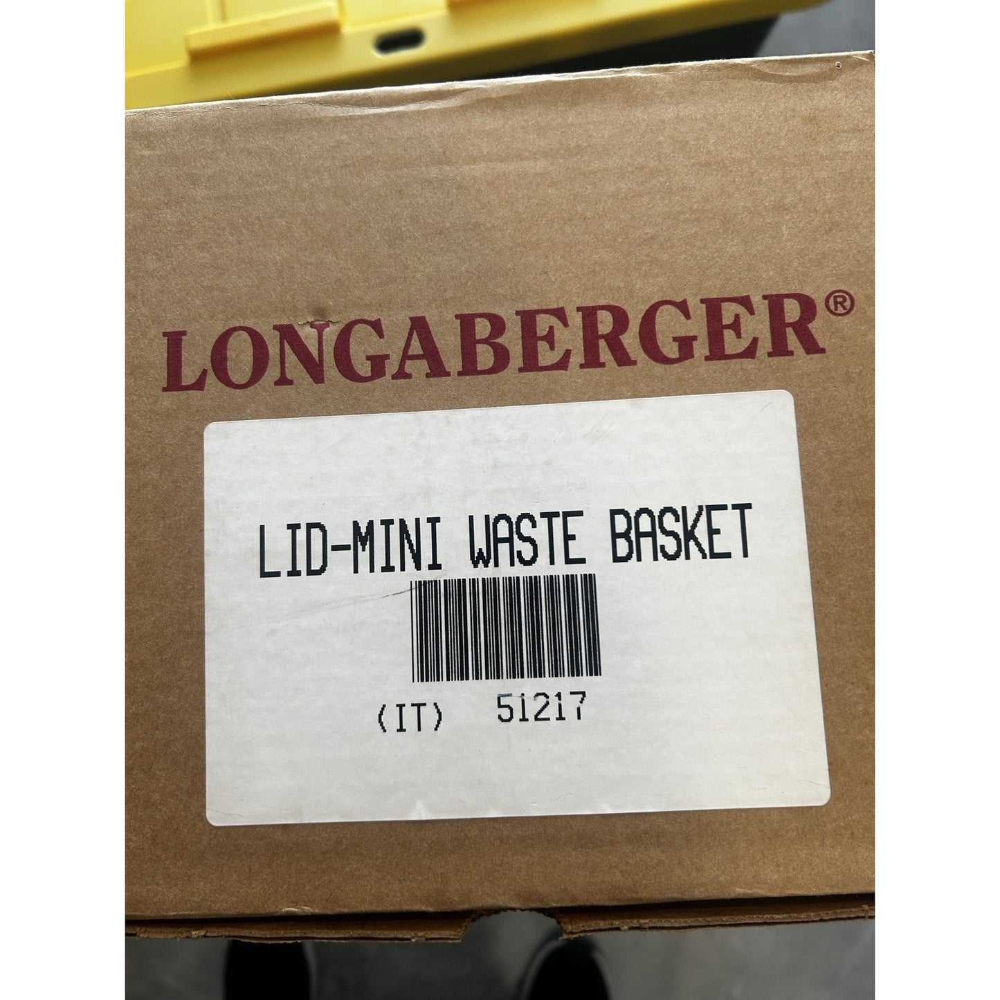 Longaberger Large Spoon Mini Waste FATHERS DAY WASTE Basket Wood Crafts Lid