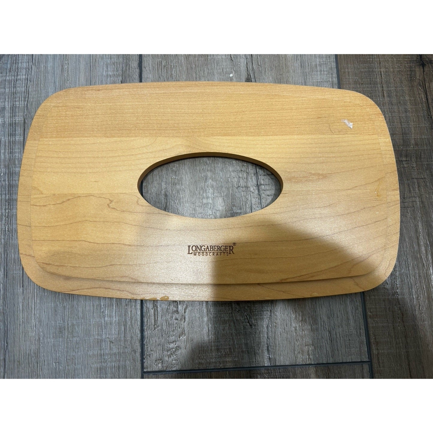 Longaberger Long Tissue Basket Lid Woodcrafts classic stain