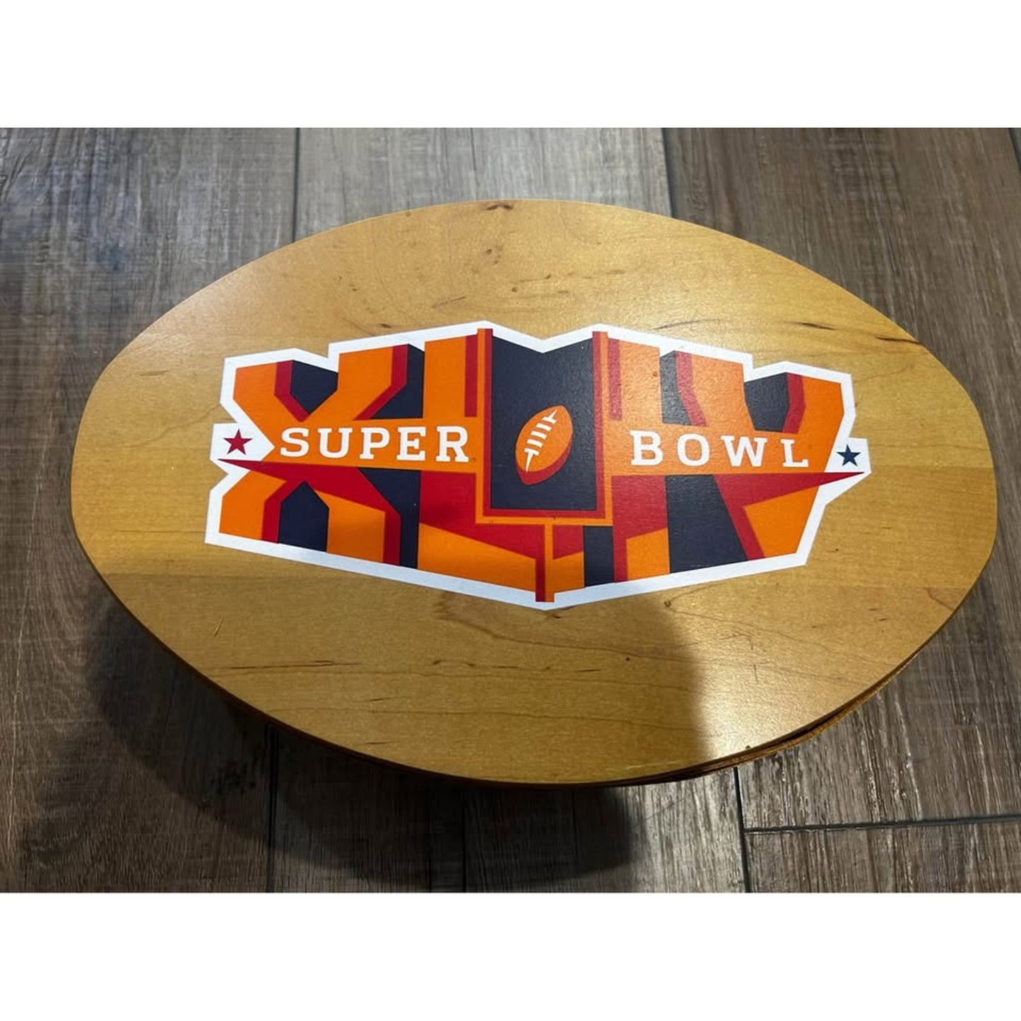 Longaberger Super Bowl XLIV football basket with lid & protector