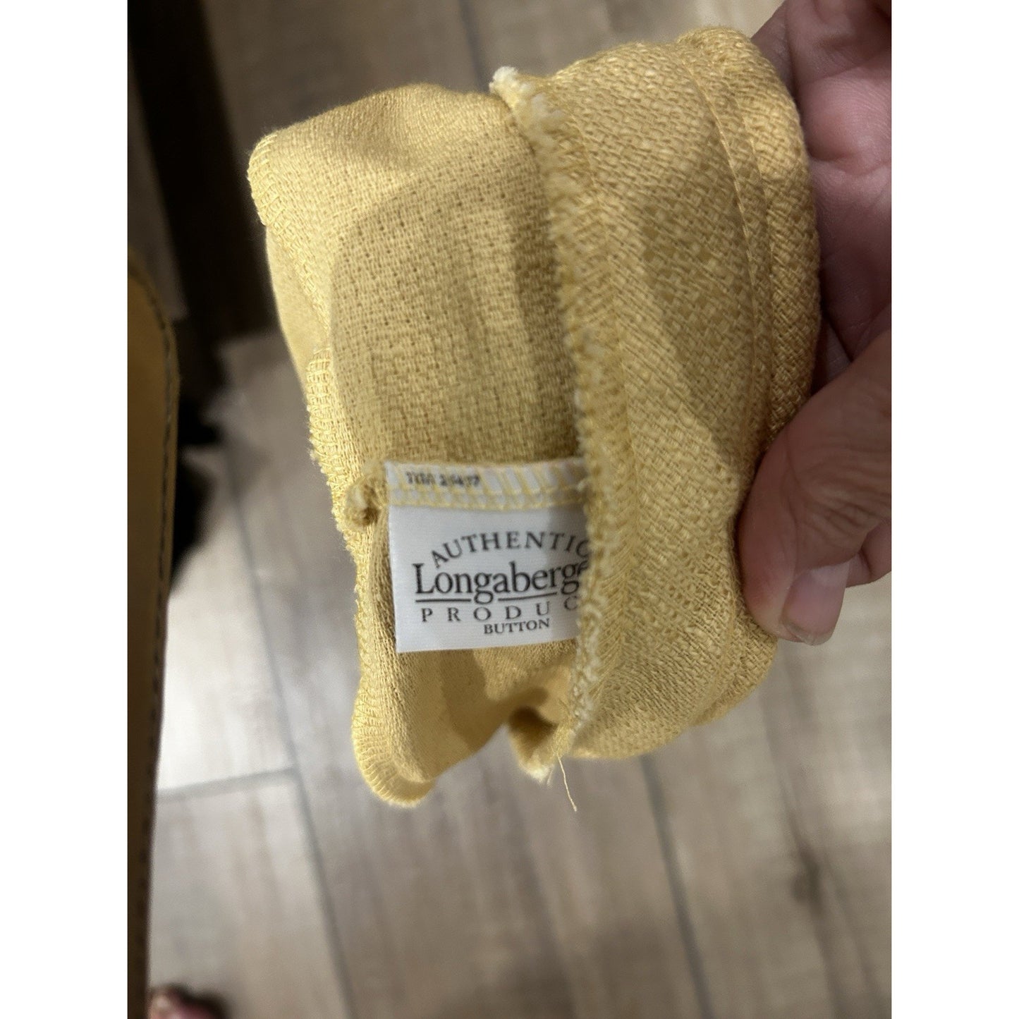 Longaberger BUTTON Basket liner Butternut yellow fabric