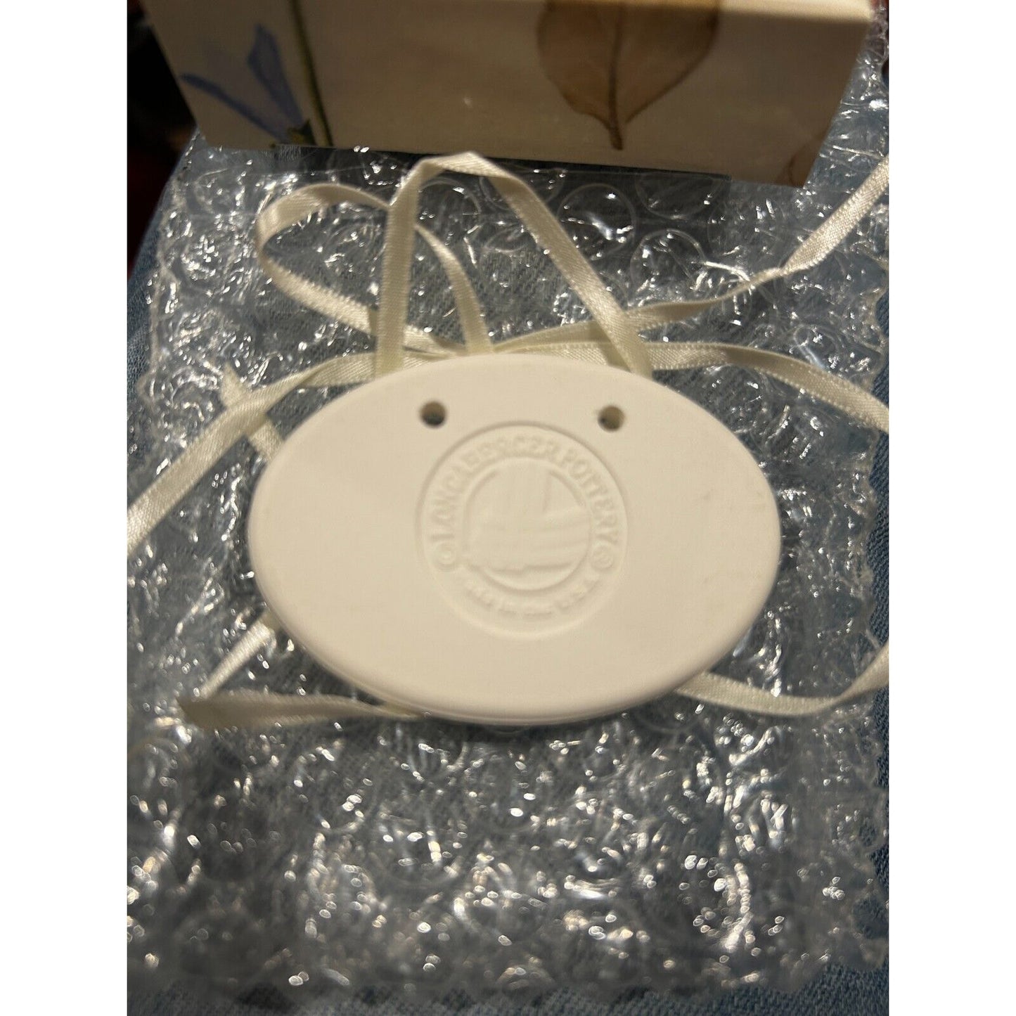 Longaberger Tea Basket Tie-On NEW in box USA pottery