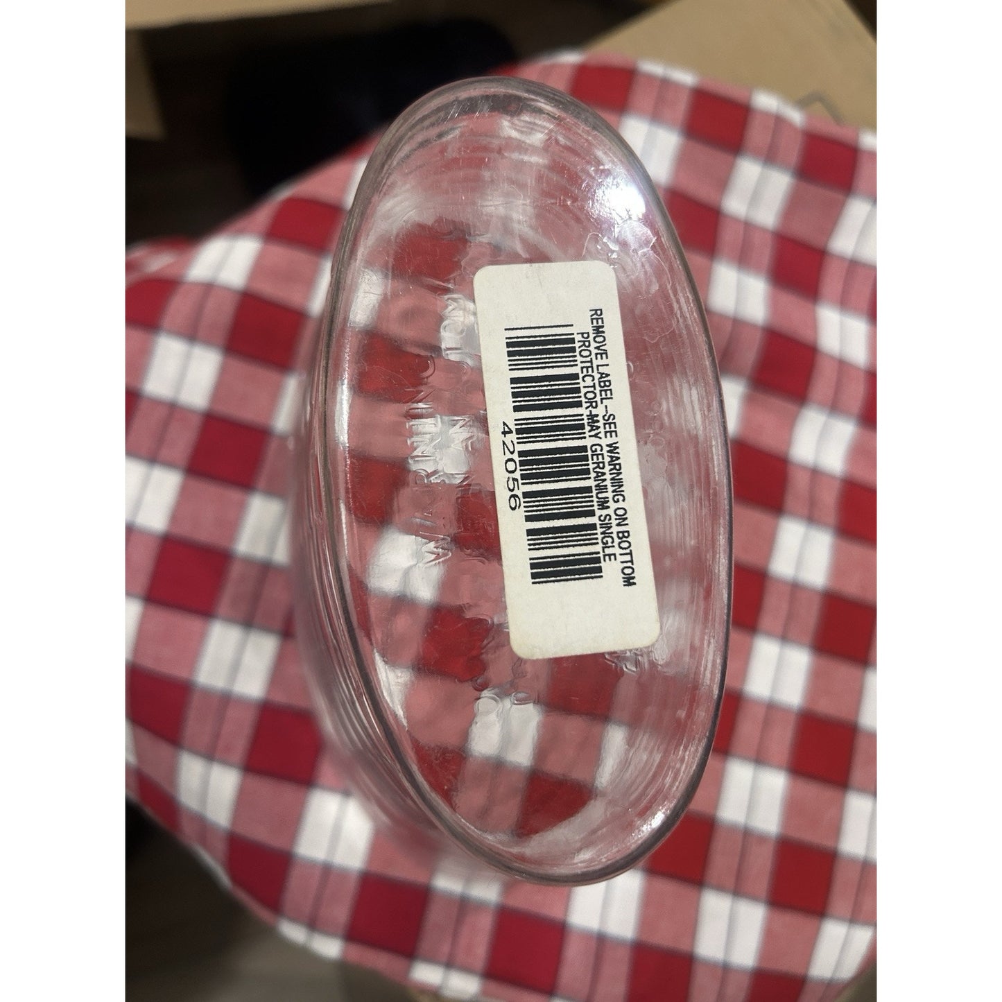 Longaberger May Series Geranium Basket Protector NEW plastic liner