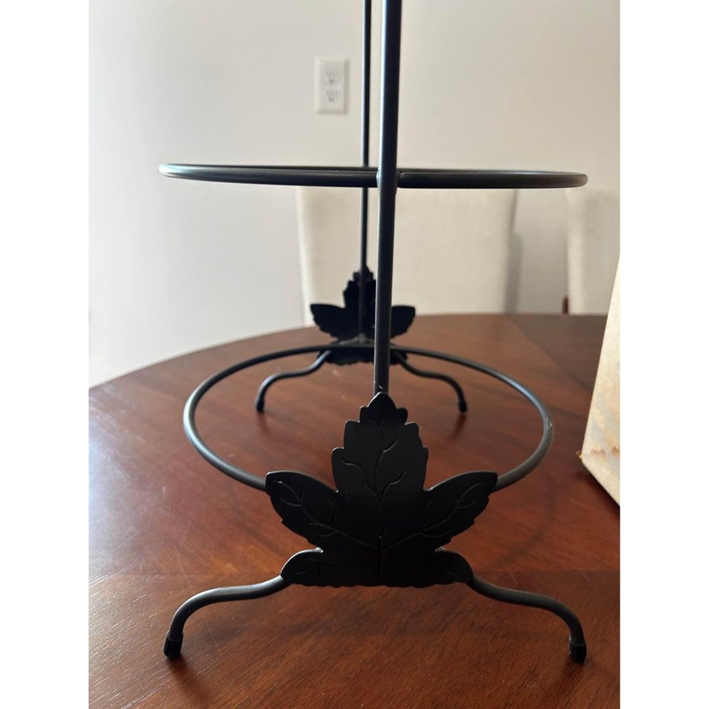 Longaberger Wrought Iron Two Pie Server Rack Stand 72630 Hand forged Made in USA New in Box