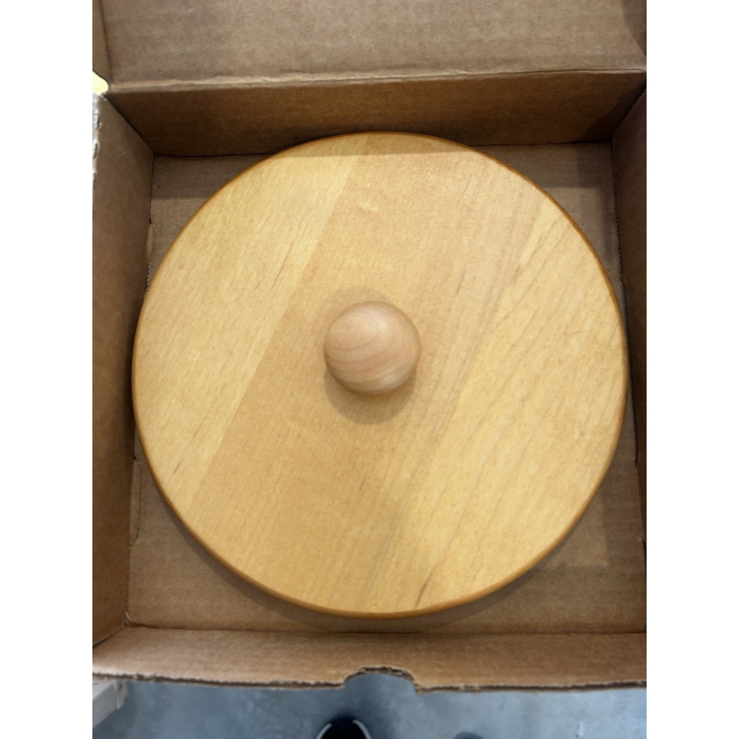 Longaberger WoodCraft Lid Medium Fruit or 7" Measuring Basket NEW CLASSIC STAIN