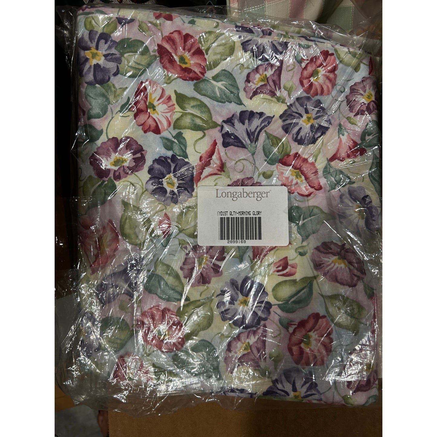 Longaberger Basket Waverly 5 Yards Bulk Fabric Retired Morning Glory floral NEW