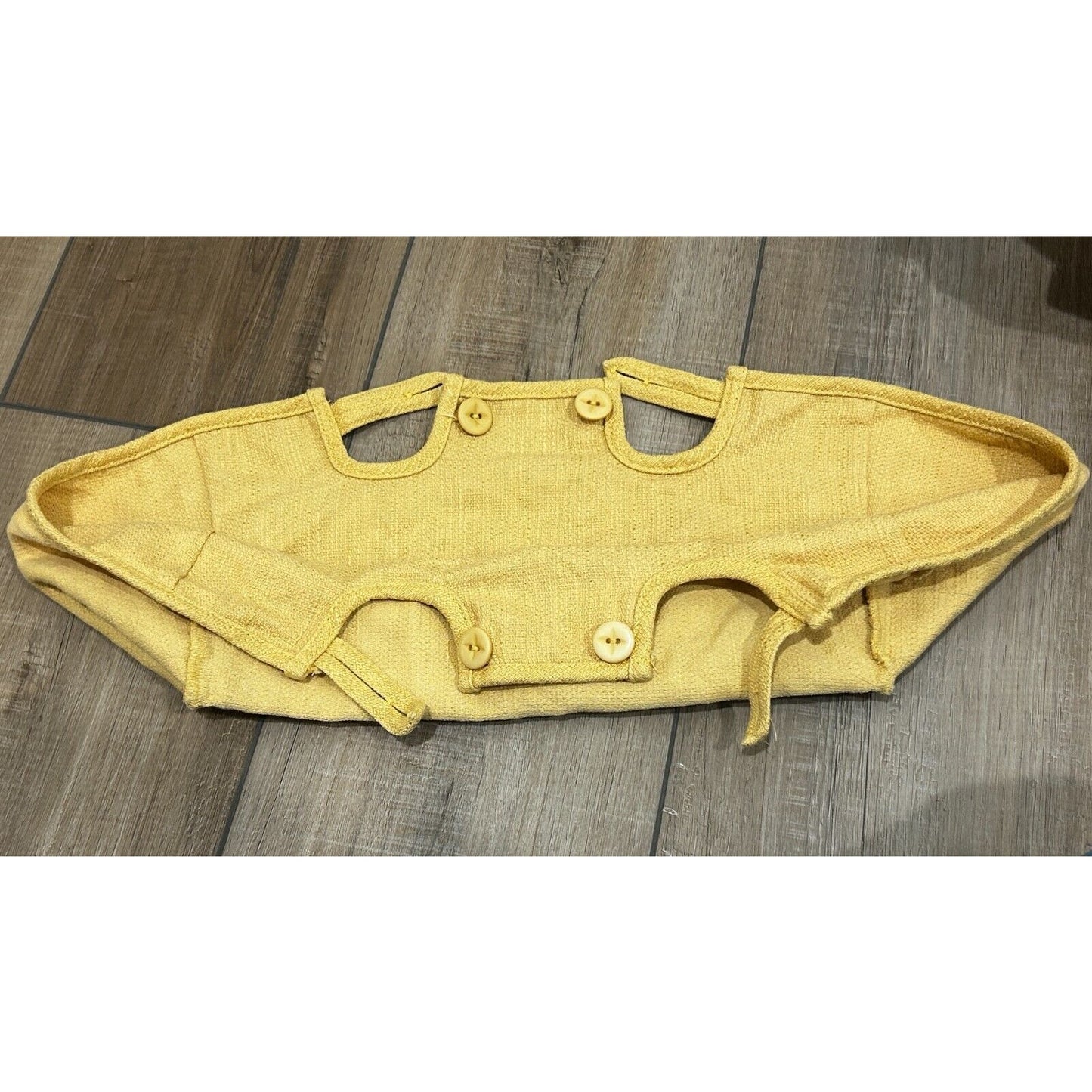Longaberger Small Gathering Basket Liner Butternut Yellow Rectangle Two-Handle