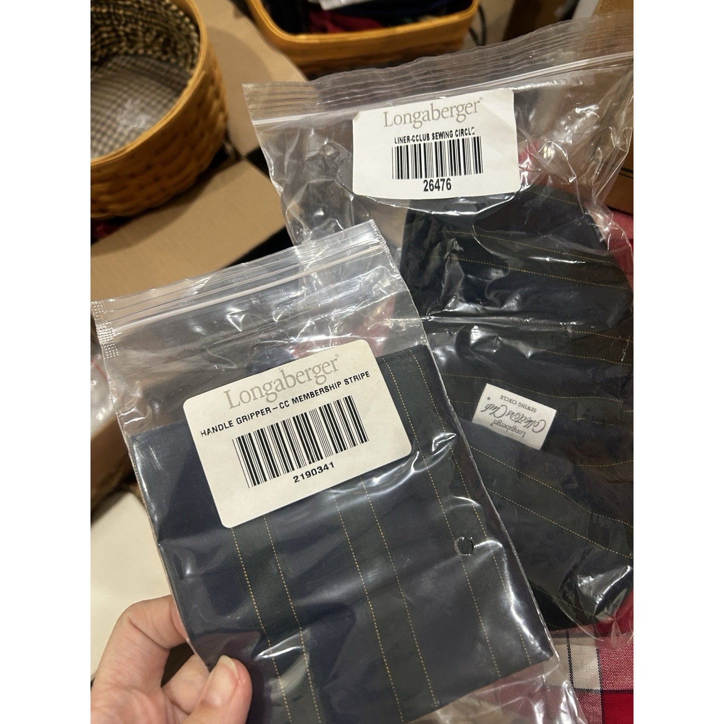 Longaberger Sewing Circle Basket Liner Combo 2001 Collectors Club NEW