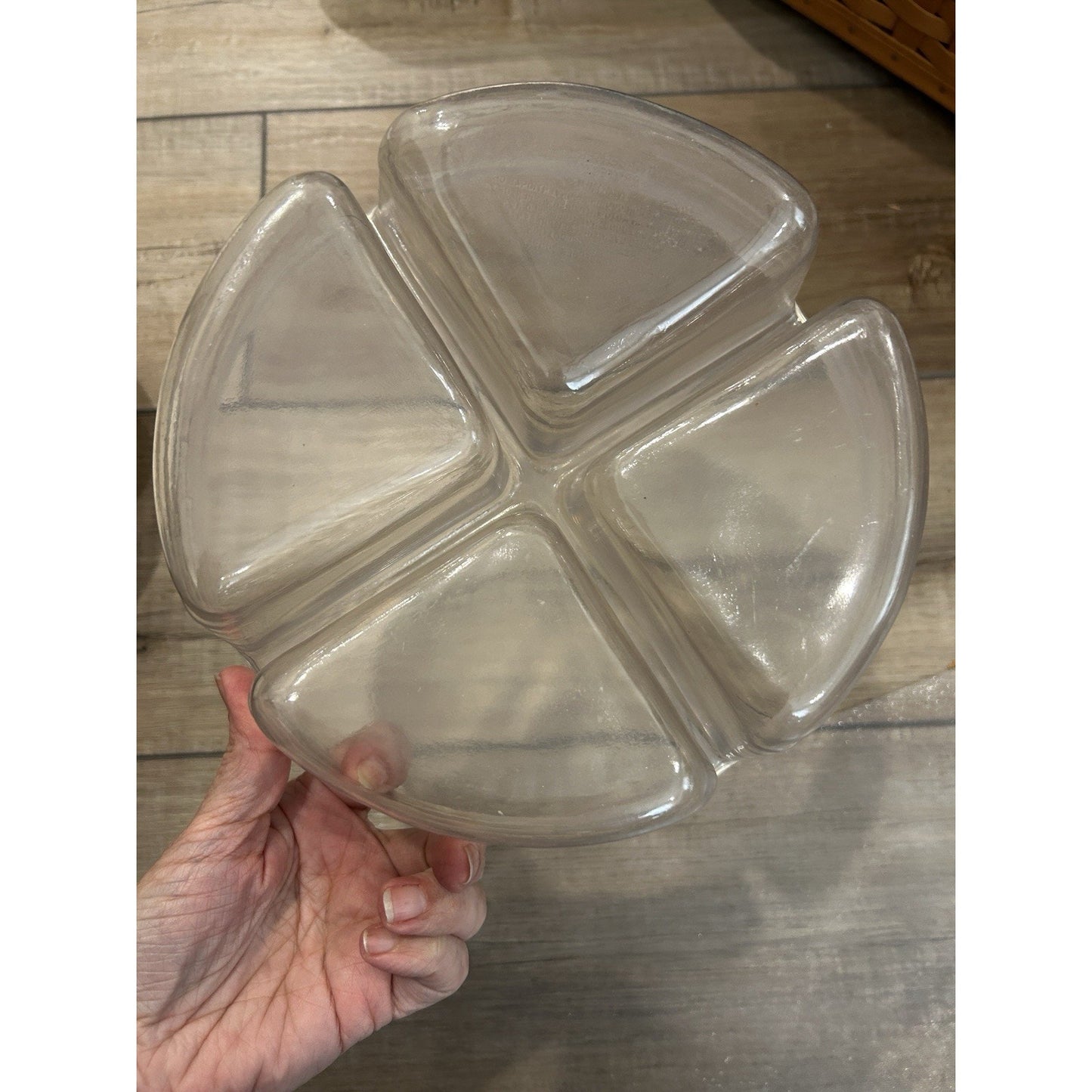 Longaberger Darning Basket 4-Way Divided Protector Plastic liner