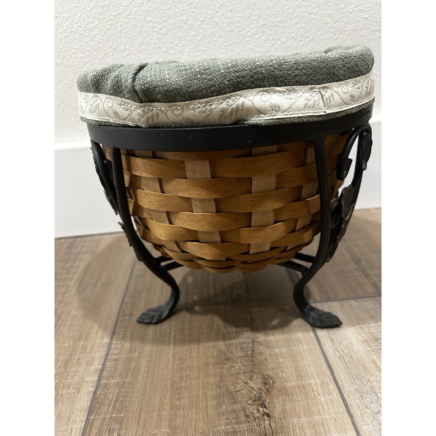 Longaberger Wrought Iron Plant Stand Flora Basket Liner & Protector Set